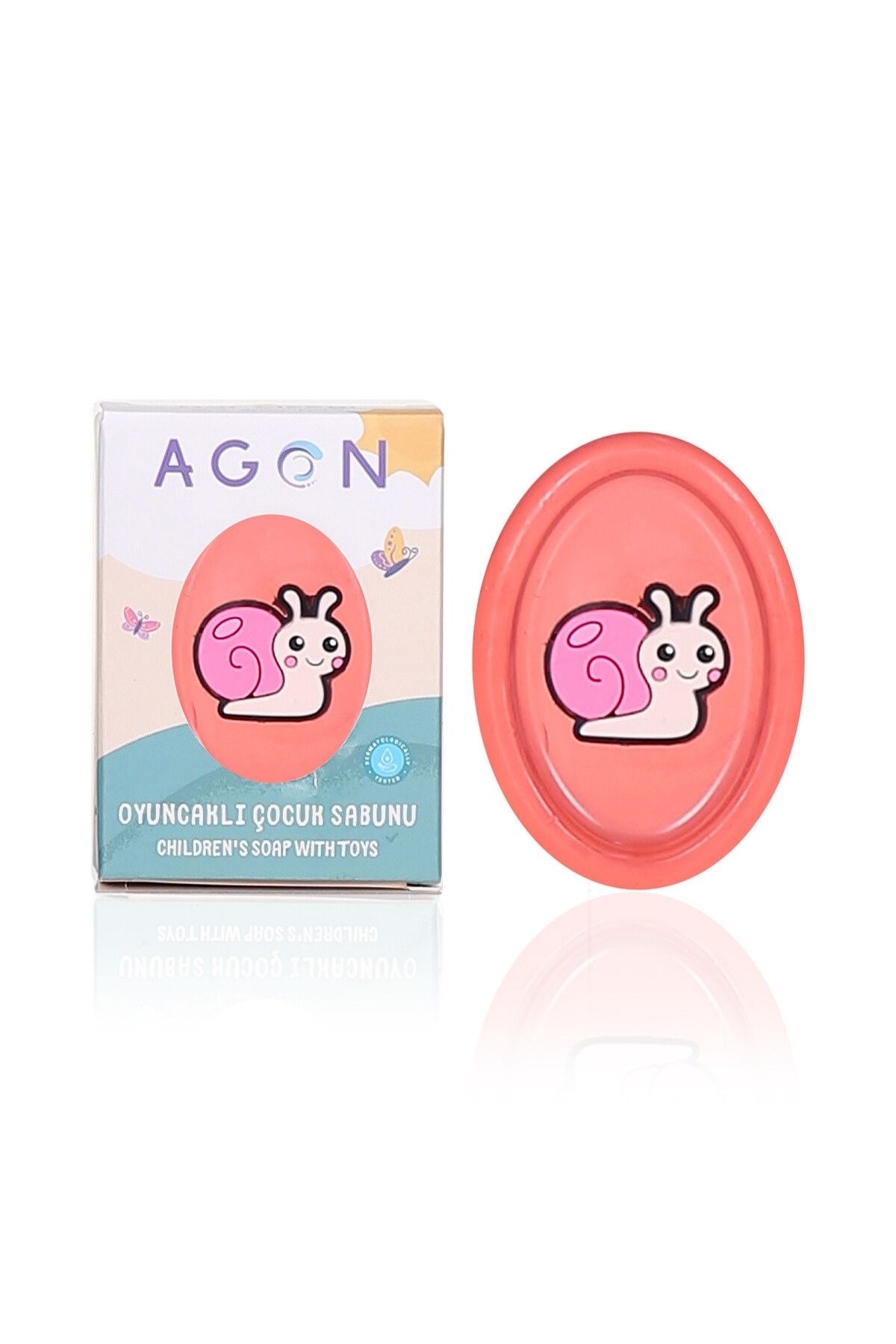 صابون دست ساز بچه گانه با عصاره گل انار و اسباب بازی Agon