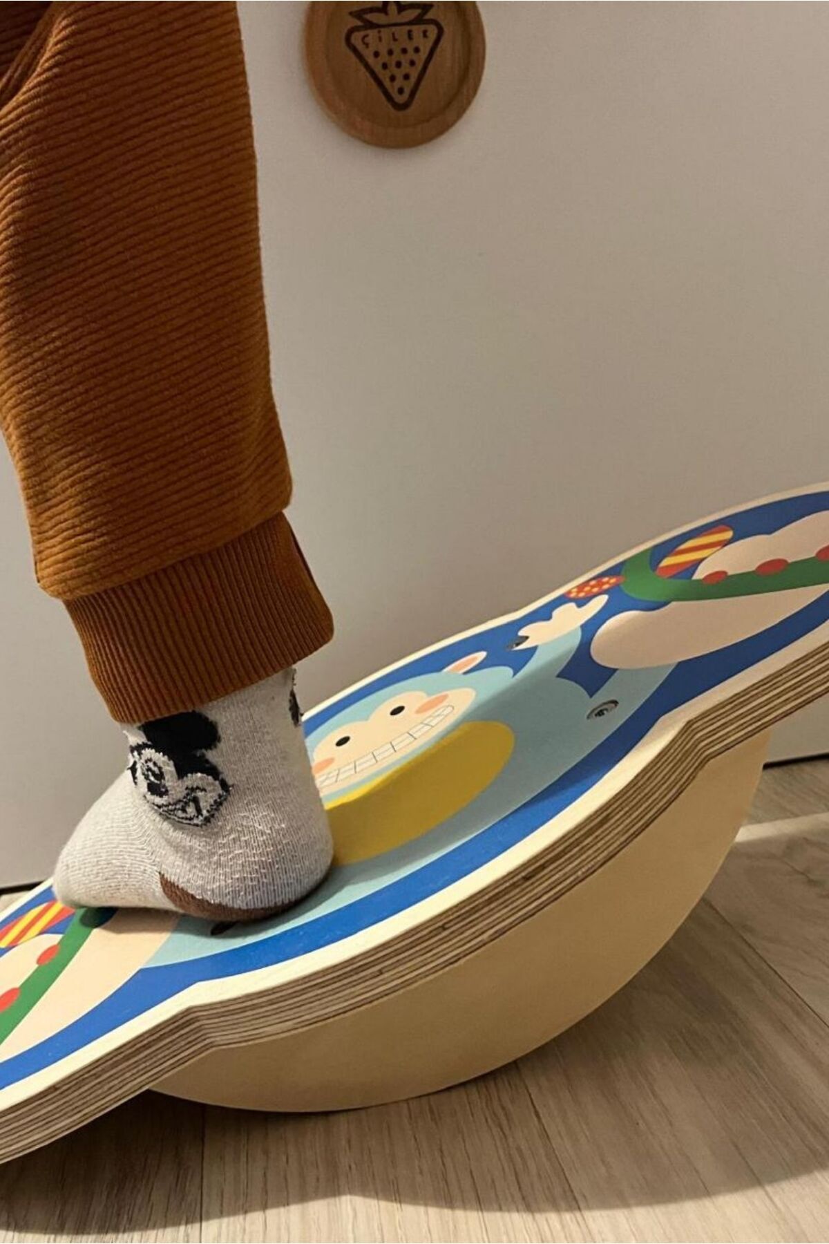 Hopiers Ahşap Denge Tahtası / 1+ Yaş / Montessori Eğitici ve Öğretici Çocuk Denge Oyunu / Güvenli,Eğlenceli fotoğrafı 4 (önizleme)