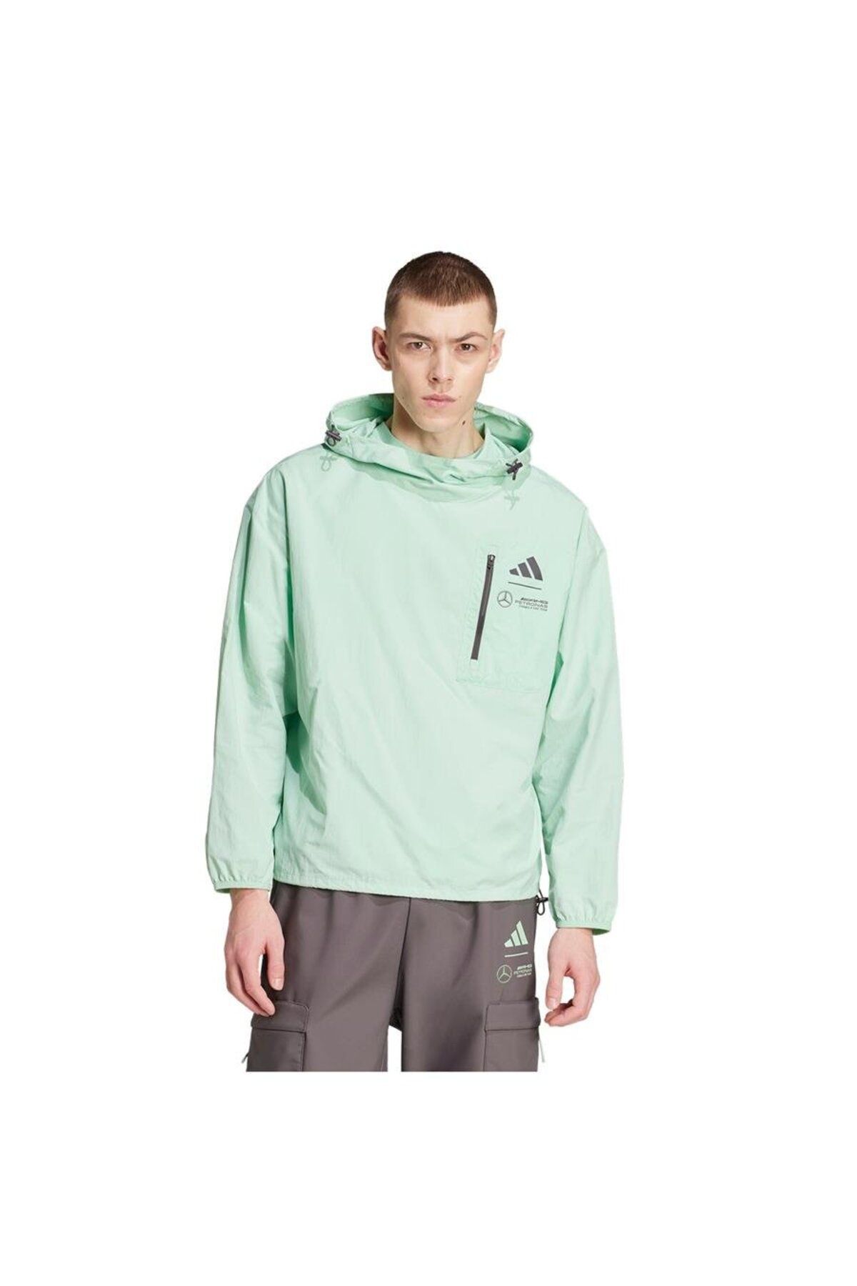 بارانی و بادگیر ورزشی سبز مردانه مرسدس AMG باد اورجینال adidas