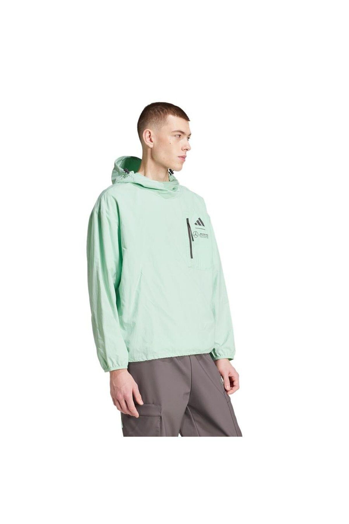 بارانی و بادگیر ورزشی سبز مردانه مرسدس AMG باد اورجینال adidas