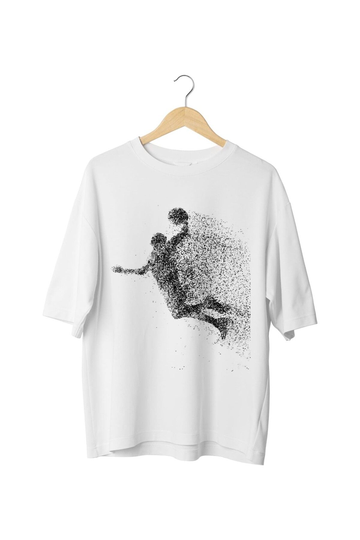 Panda Baskı Tekstil Basketbolcu Tshirt