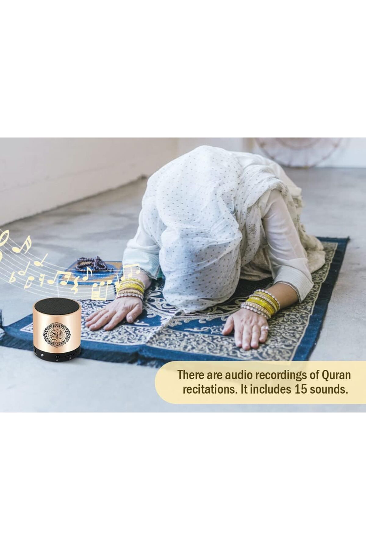AWH-مكبر صوت رقمي محمول للقرآن الكريم - جهاز تحكم عن بعد، راديو FM، أكثر من 18 قارئ، أكثر من 15 ترجمة، MP3. 6