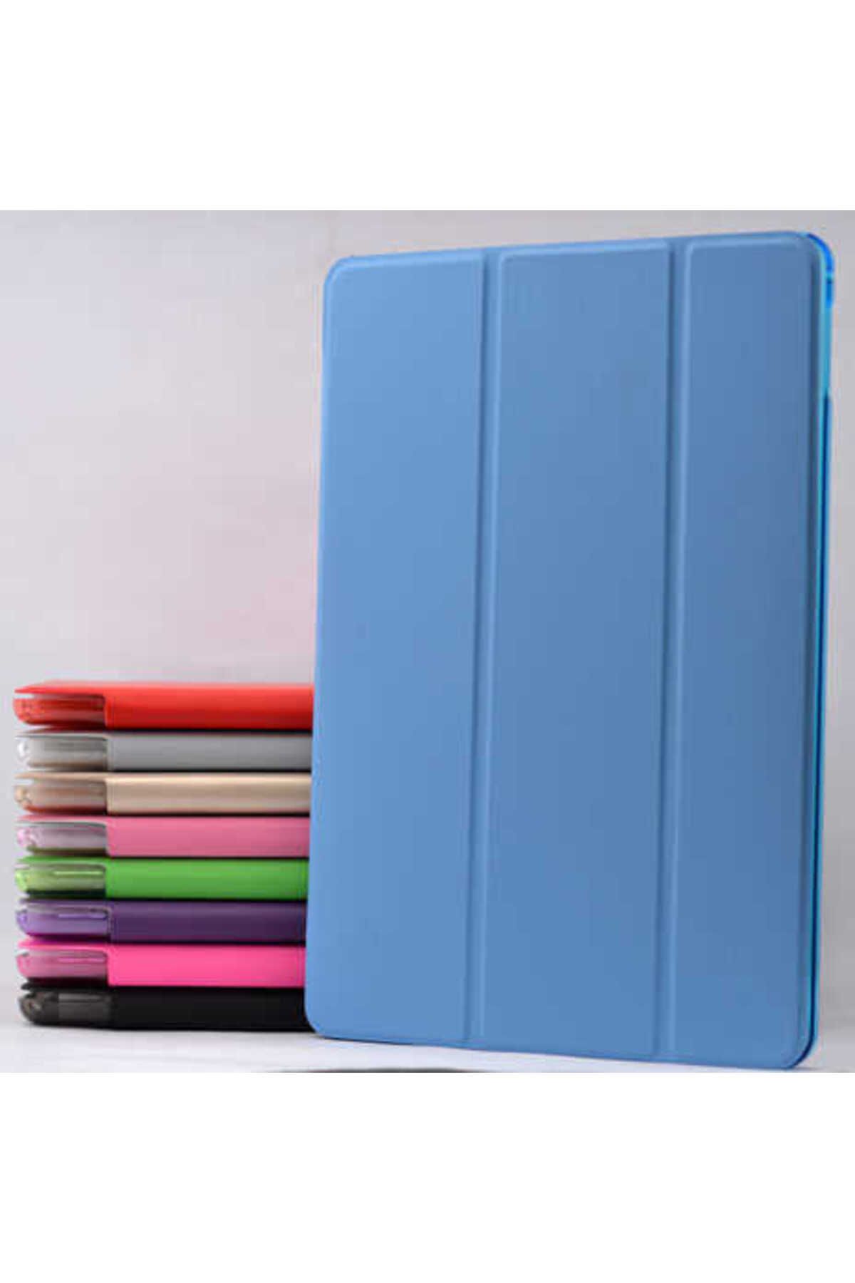 Alan Tech-Galaxy Tab S3 9.7 T820 Zore Smart Cover 1-1 Case with Stand - Navy Blue 5