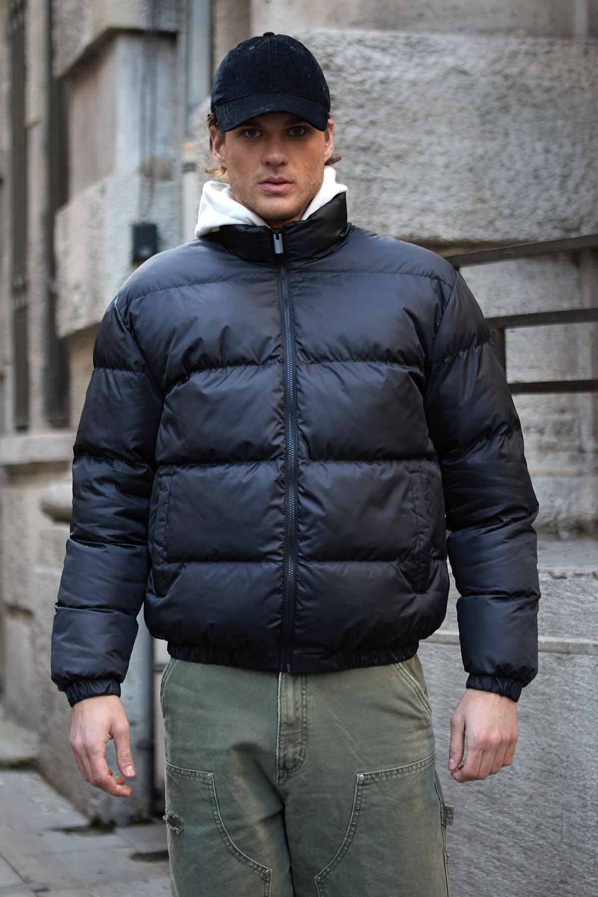 Danger-Men's Oversize Puffer Jacket Black 5