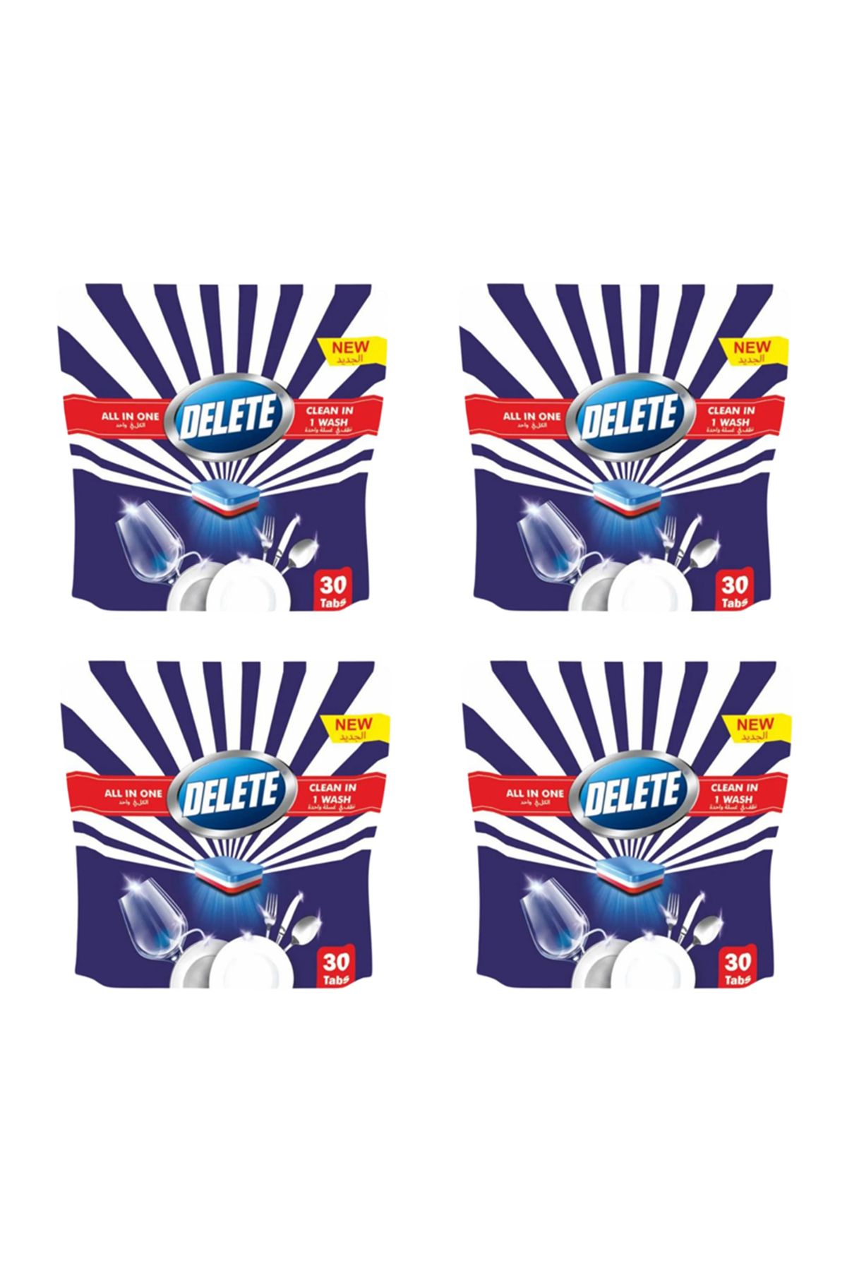 Delete Bulaşık Makinesi Tableti (30 Adet)x4