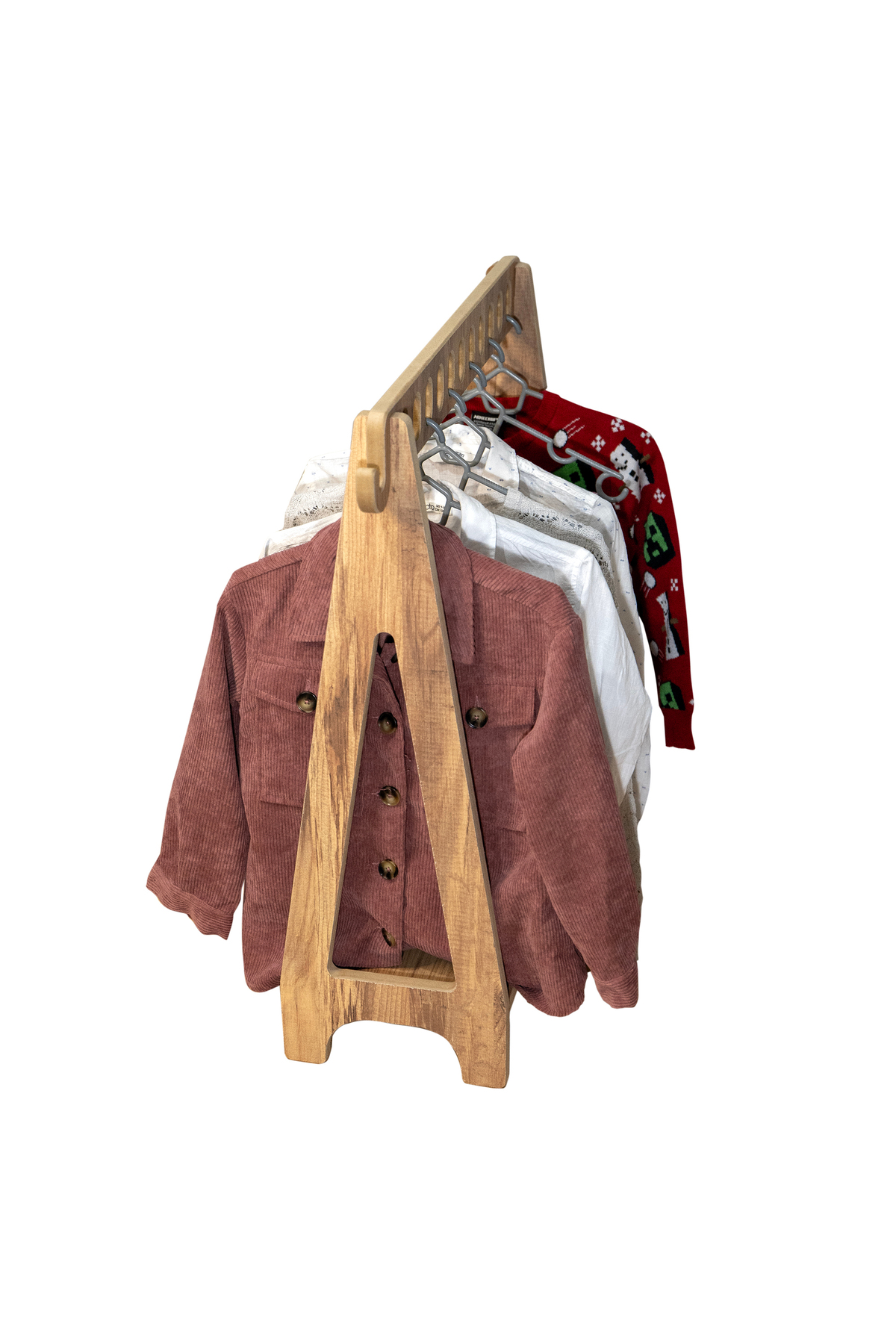 LİVİNGSTORE Industrial Living Çocuk dolabı - Elbise askılığı - Bebek odası - 11 askılık - MDF - Ceviz fotoğrafı 2 (önizleme)