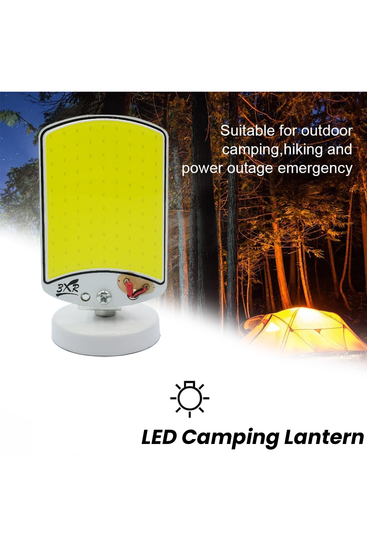 مصباح محمول للتخييم والعمل والطوارئ 10 سم × 5.5 سم × 3.9 بوصة × 2.1 بوصة