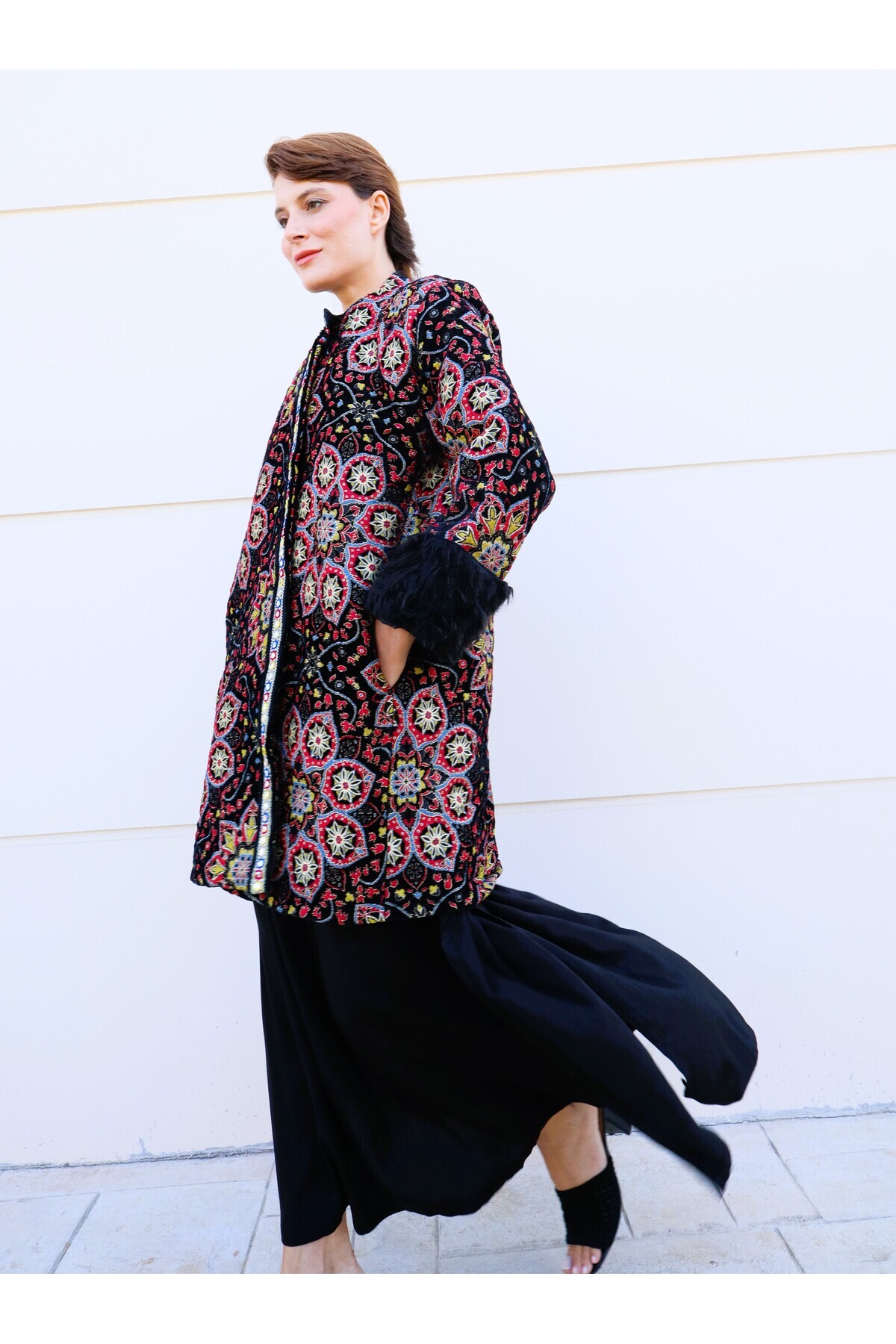 Su Koleksiyon  Rumi Palto - Tasarım Palto - Görsel 6