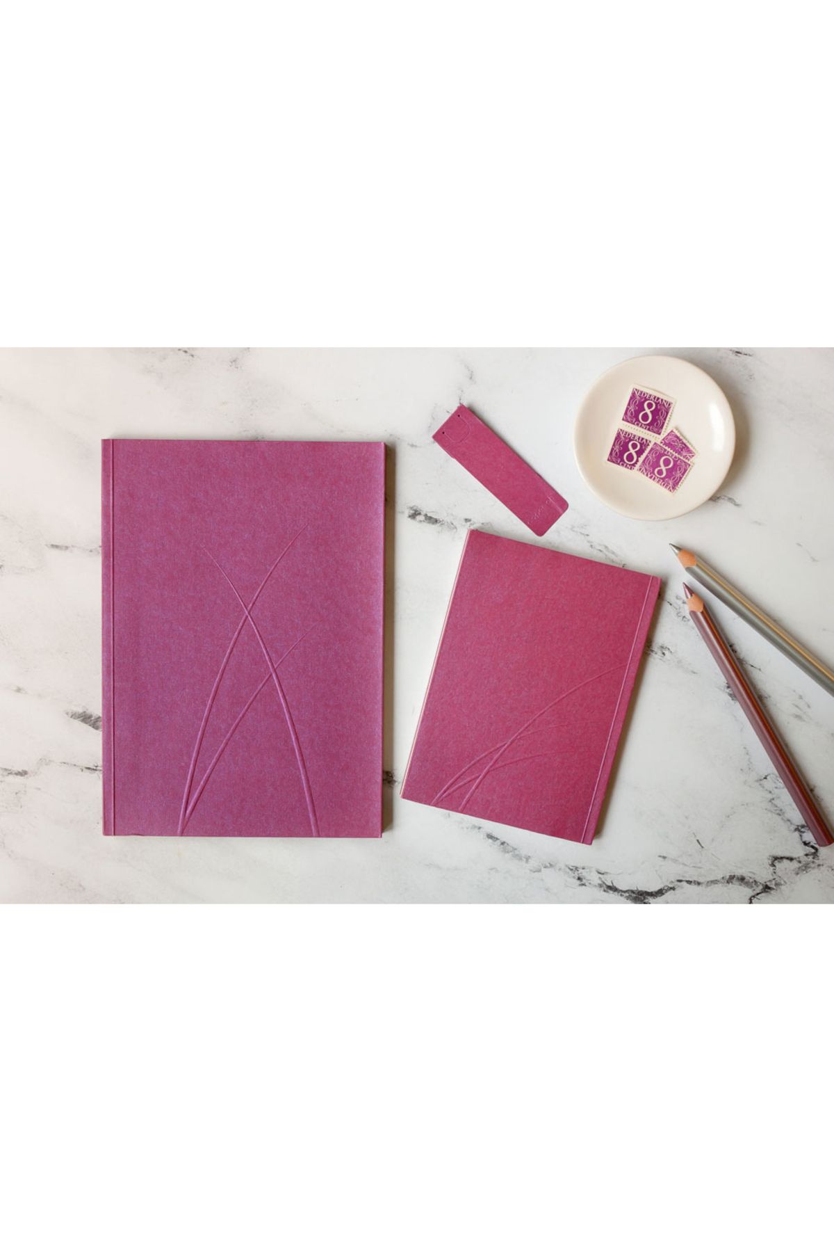 Paper-Oh-Puro Fuchsia A6 Lined No Closure 128 Pages 100gsm Notebook (Pack of 2) 4