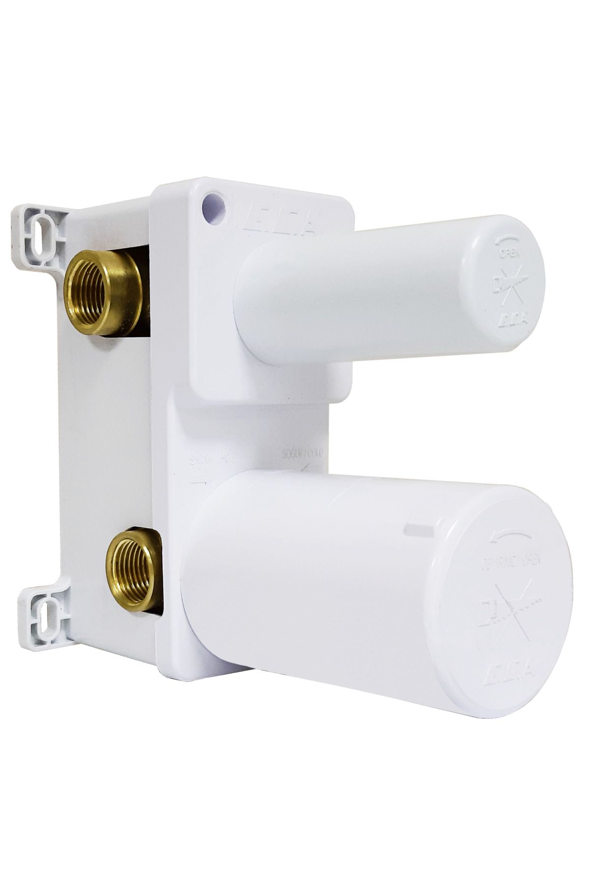 Eca-Luna Concealed 2-Way Gold Color Shower Set - Connected Mixer and All Parts 8