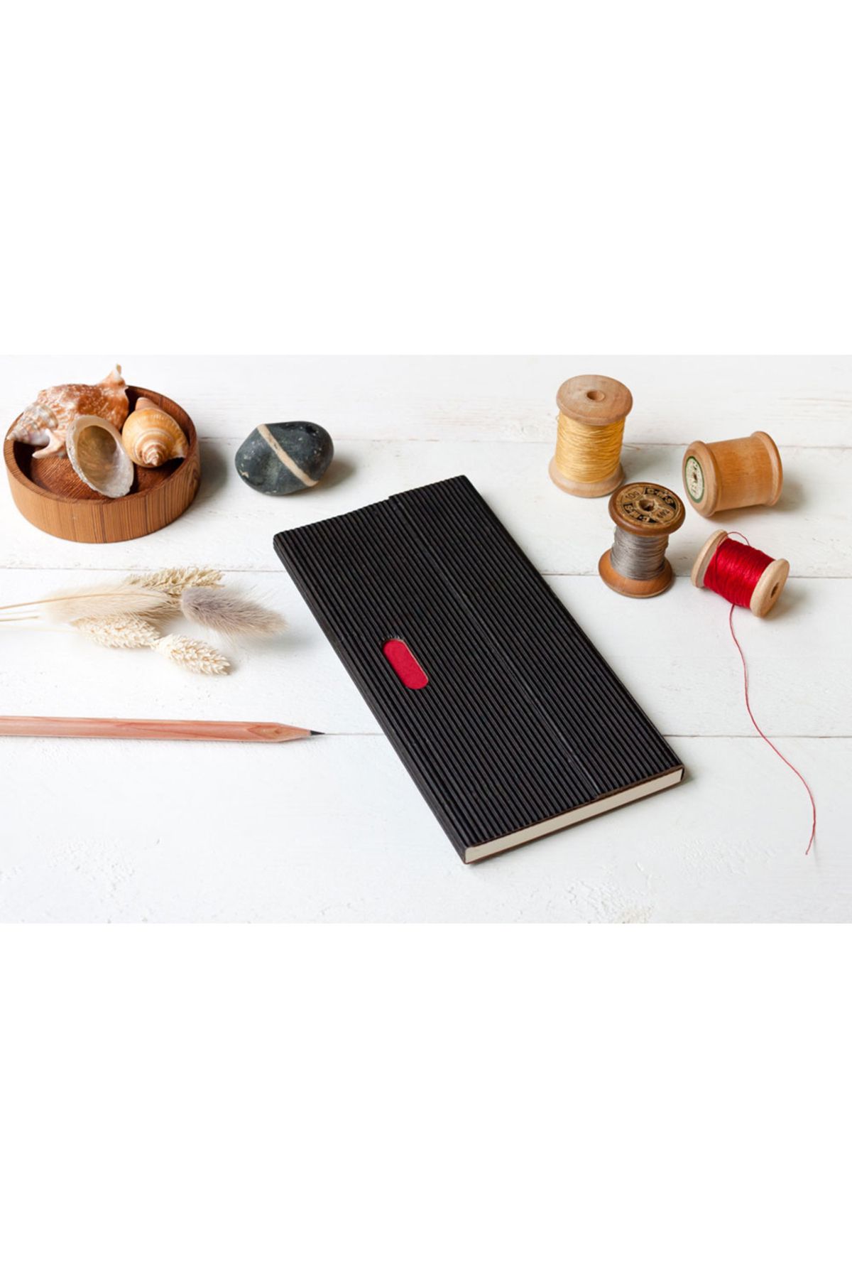 Paper-Oh-Ondulo Black B6.5 Lined Wrap Closure 112 Pages 100gsm Notebook (Pack of 2) 6