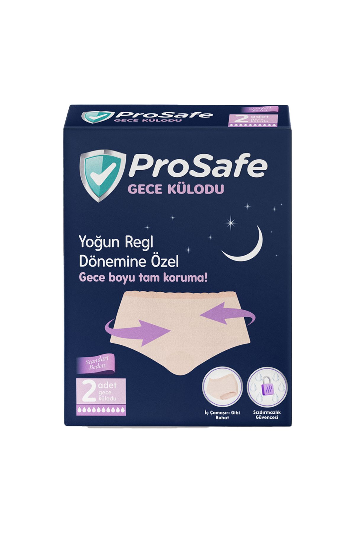 PROSAFE Gece Külodu Yoğun Regl Dönemine Özel 1 Paket 2 Adet