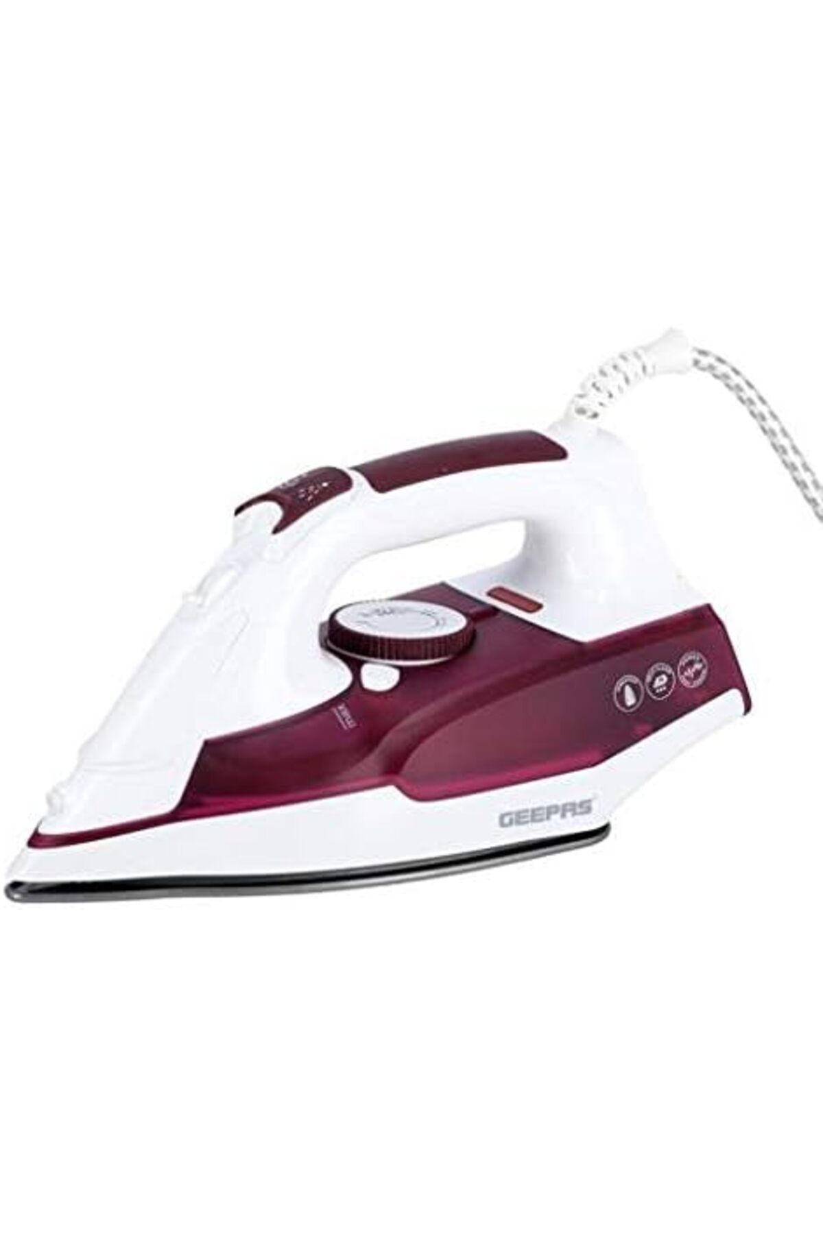 Geepas-GSI7809 2400W Steam Iron – Non-Stick Soleplate,, Variable Temp, Spray & Steam Function 4