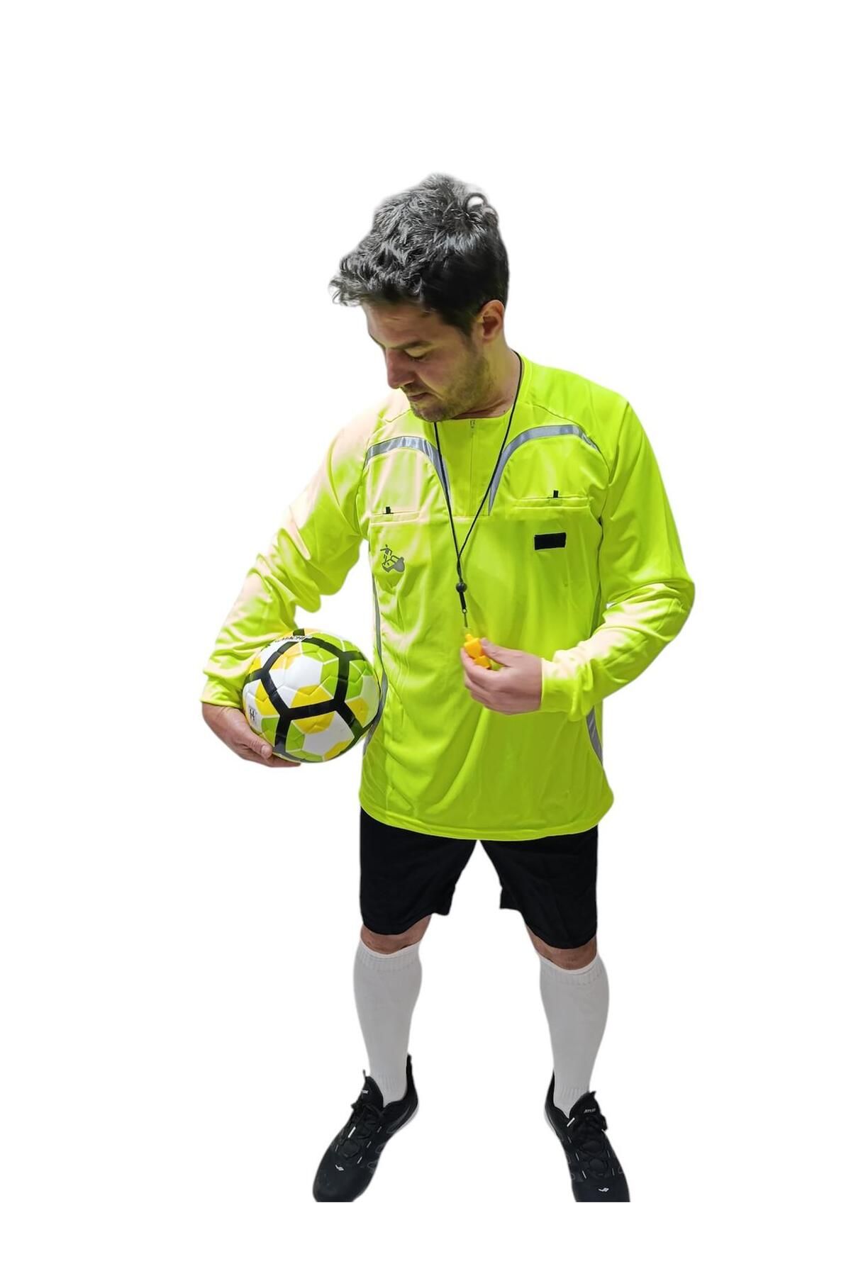 Albayrak Spor Hakem Forması, Reflektör Logolu, Uzun Kollu Tek Üst Forma, Sarı