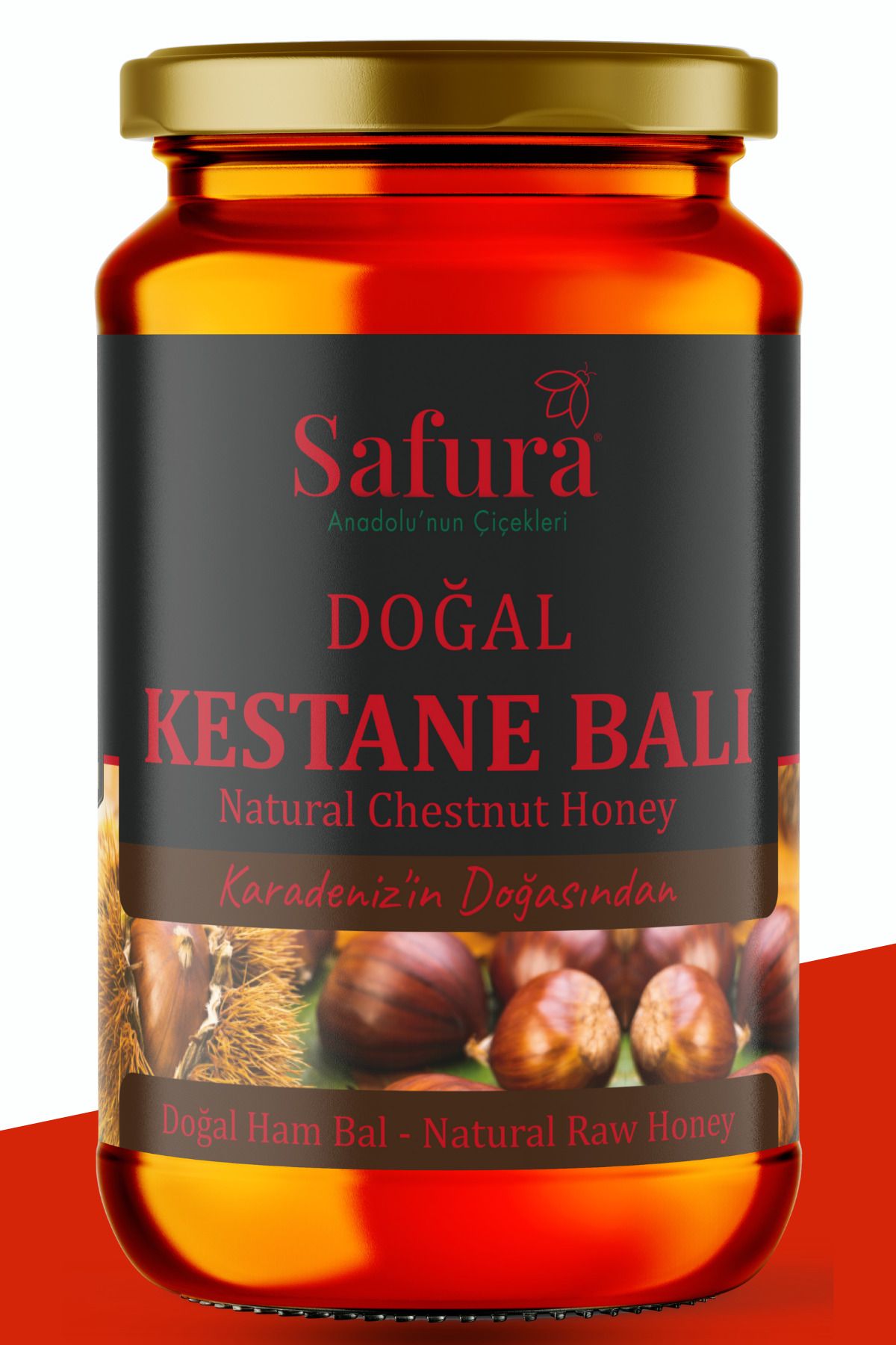 safura Kestane Balı 450g – %100 Doğal & Katkısız | Yoğun ve Şifalı Karadeniz Kestane Balı