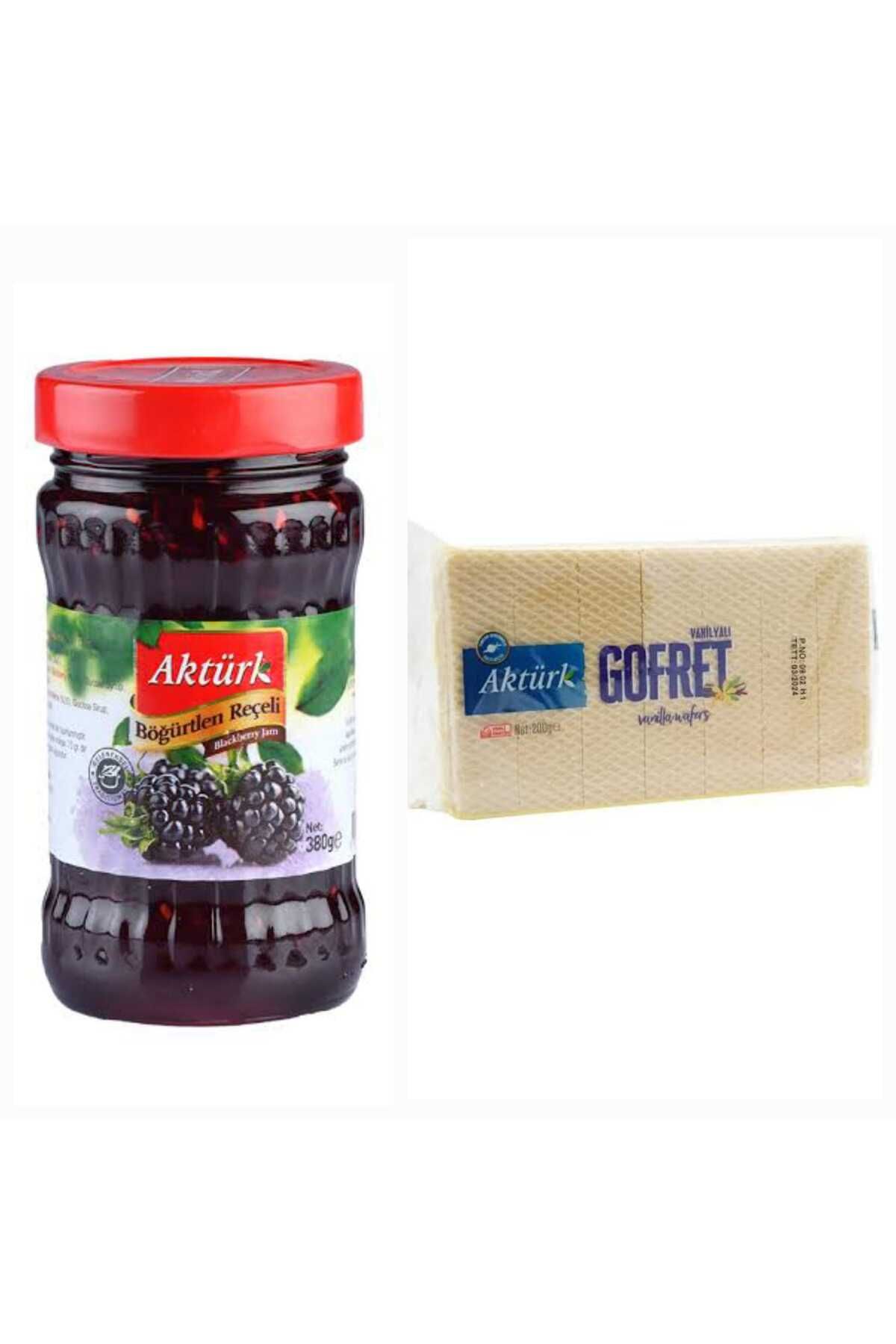 Aktürk AKTÜRK 380 GR BÖĞÜRTLEN REÇELİ VE 200 GR VANİLYALI GOFRET