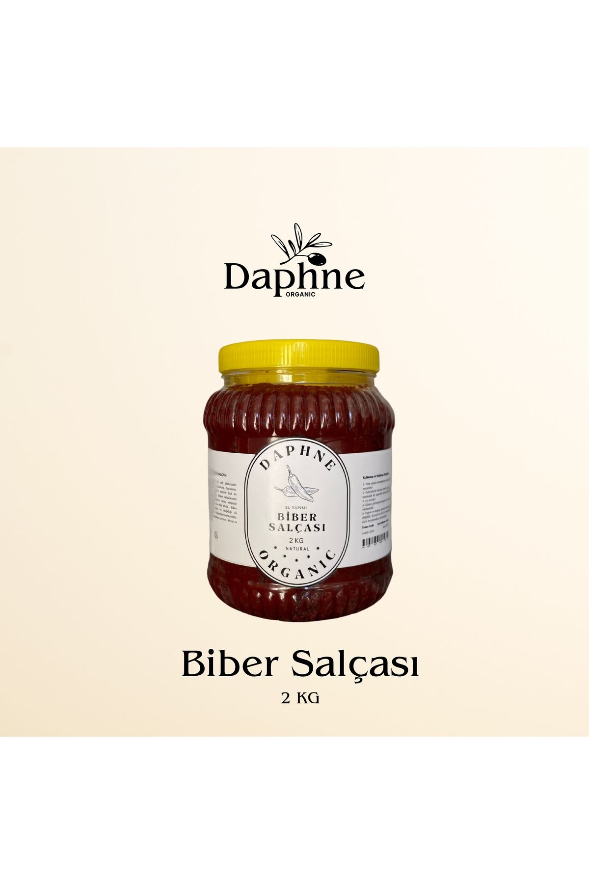 Daphne Organic Organik Biber Salçası // Hatay Salçası // 2 KG