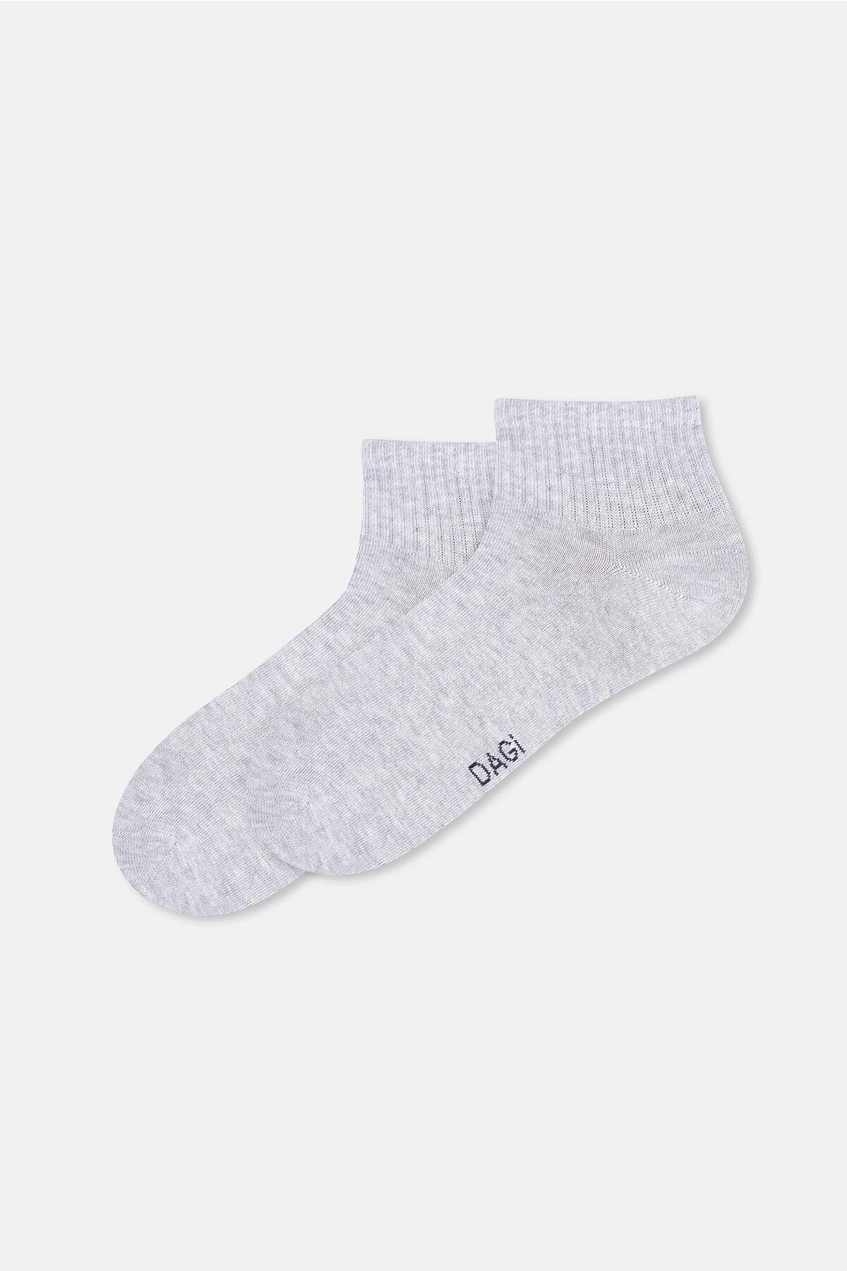 Dagi-White-Grey Melange Men's 2-Piece Sports Socks 2