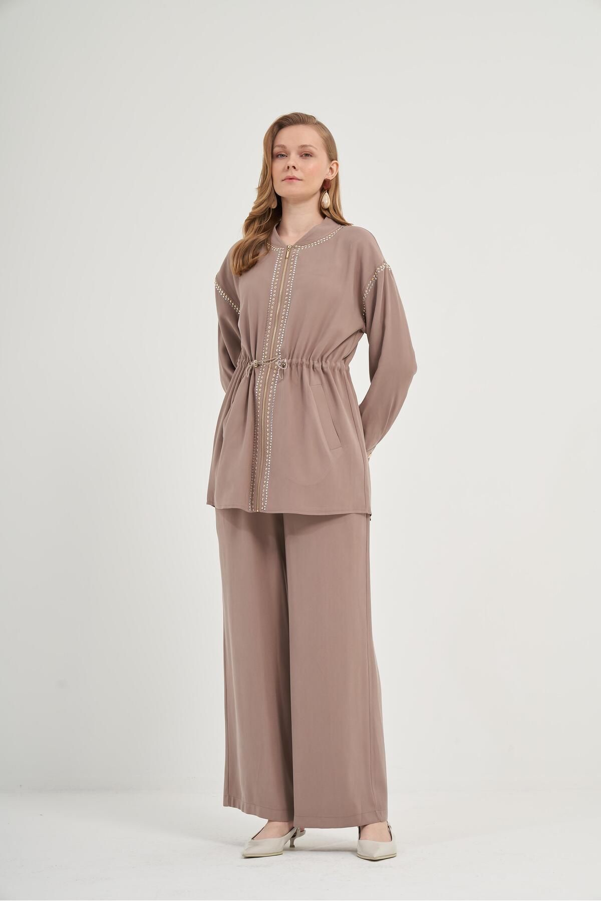 FTZ WOMEN-Ftz Trousers Suit Mink 31048 6