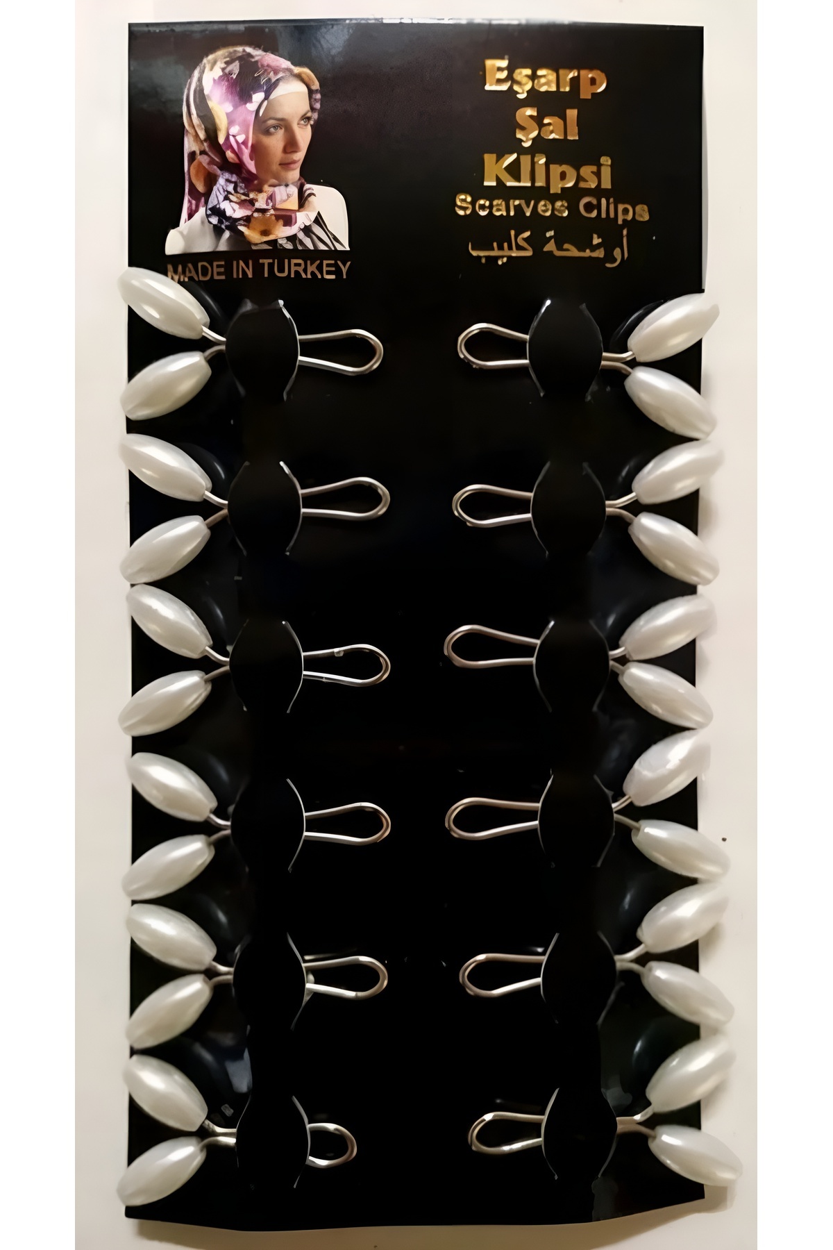 lawrenceshop 12 li Eşarp ve Şal İğnesi Beyaz Eşarp Klipsi Şal Klipsi Türban Başörtüsü Sabitleyici Tutacak
