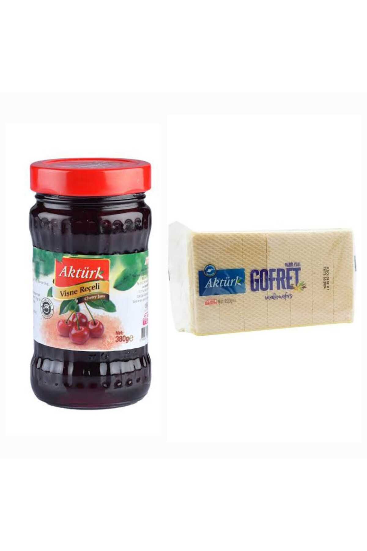 Aktürk AKTÜRK 380 GR VİŞNE REÇELİ VE 200 GR AKTÜRK VANİLYALI GOFRET