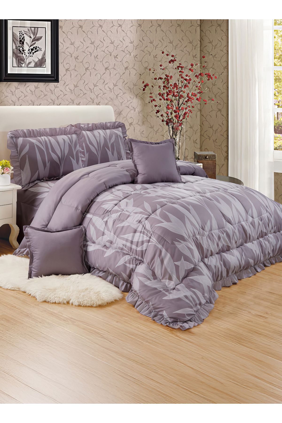Generic-Comforter Set 4 Piece Single Size Elegant Bedspread Lightweight Comforter Suitable for All Seasons 1