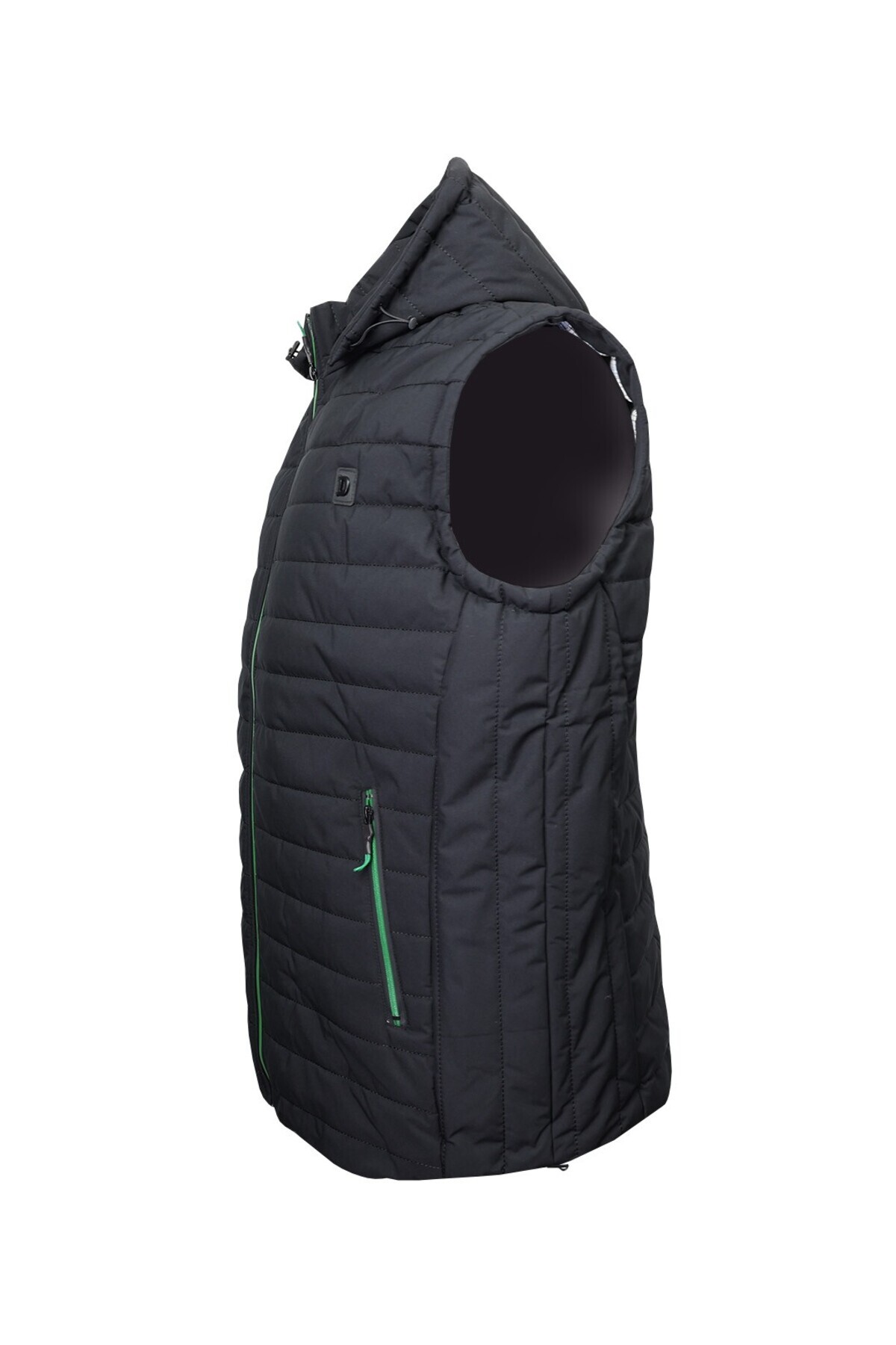 tambattal-Plus Size Padded Black Sports Vest No Tech 3