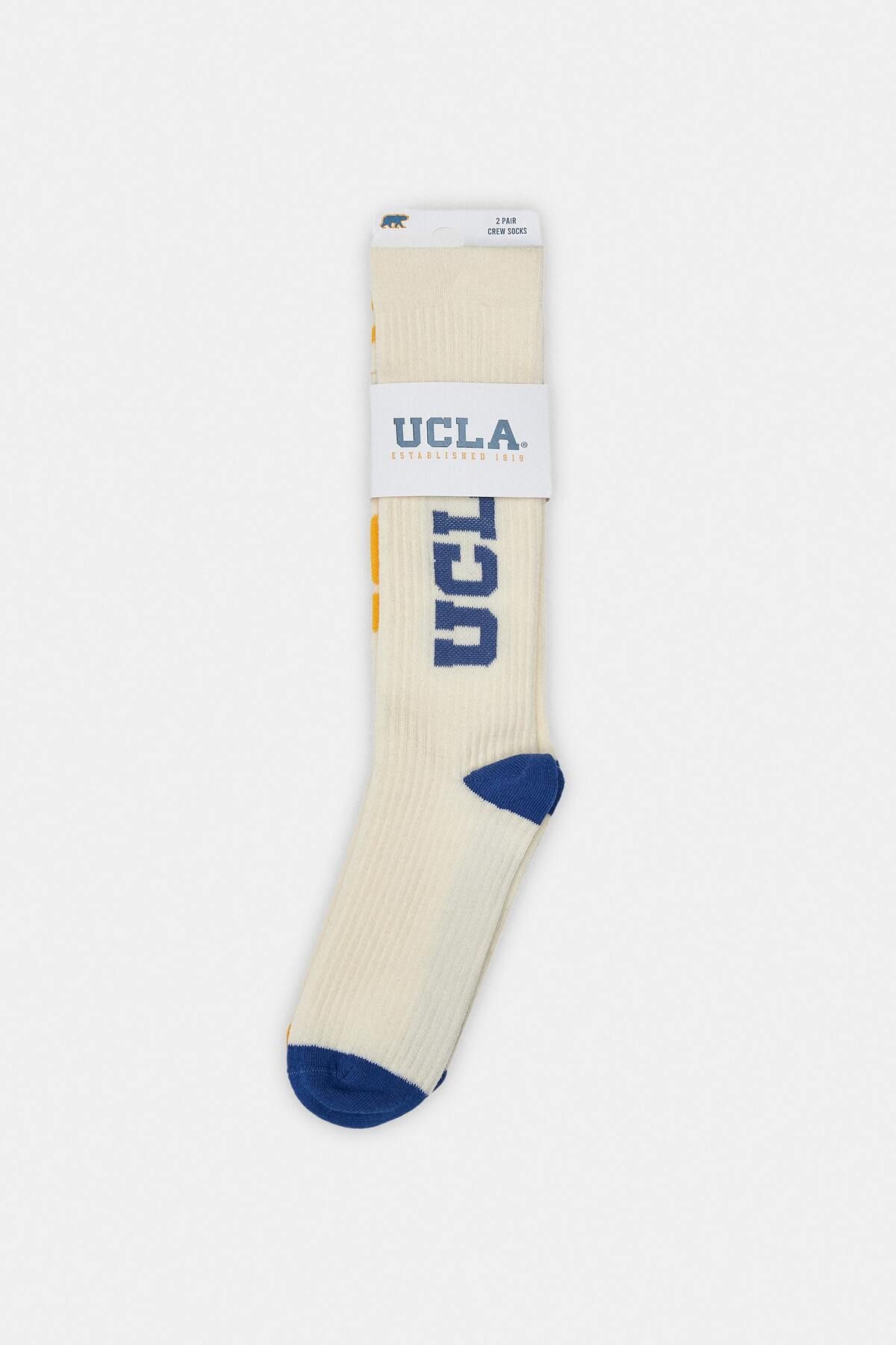 UCLA-Romelos Yellow - Blue Long Jacquard Standard Fit Women's Socks 6