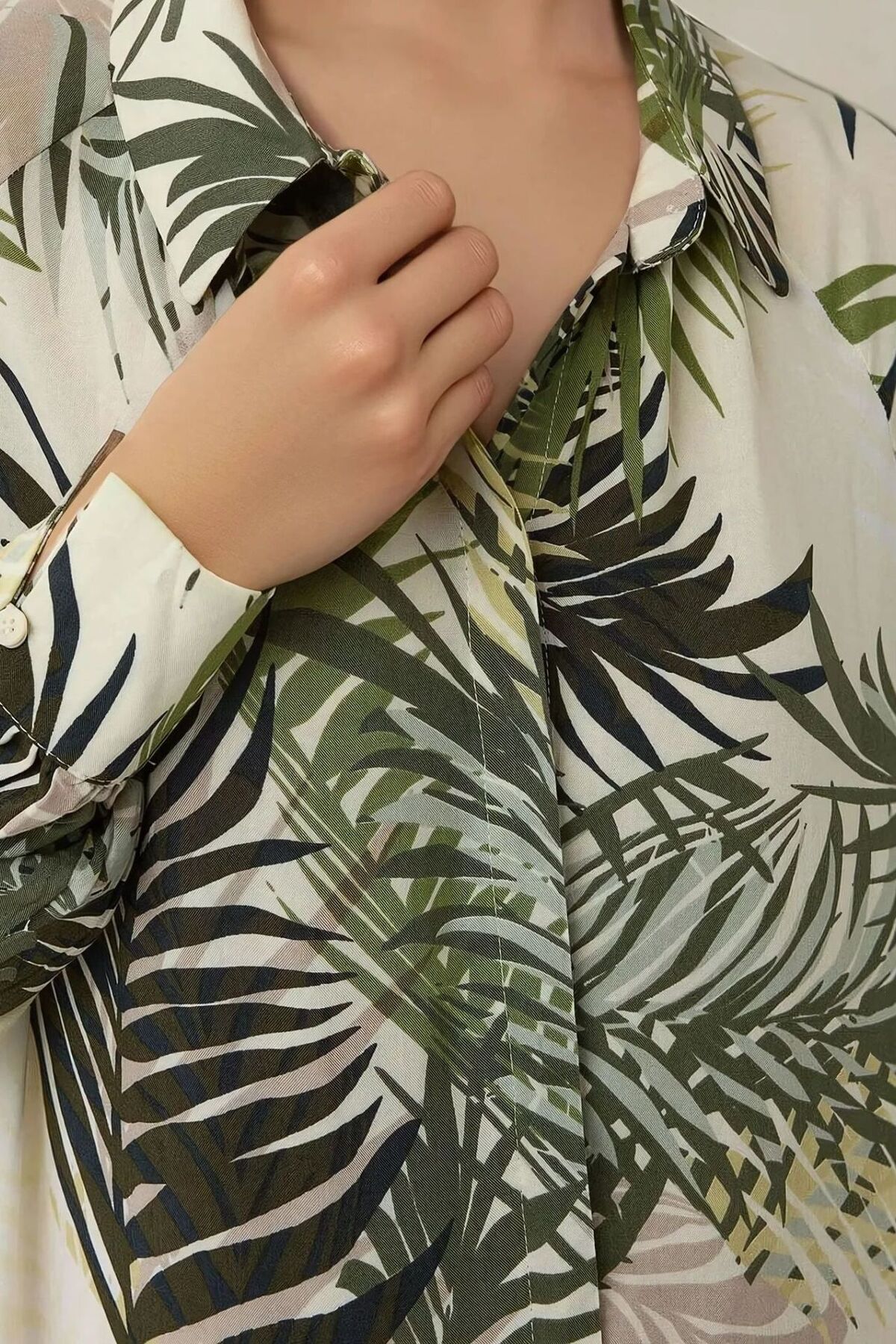 Hiccup-Shirt Collar Floral Print Maxi Dress 5