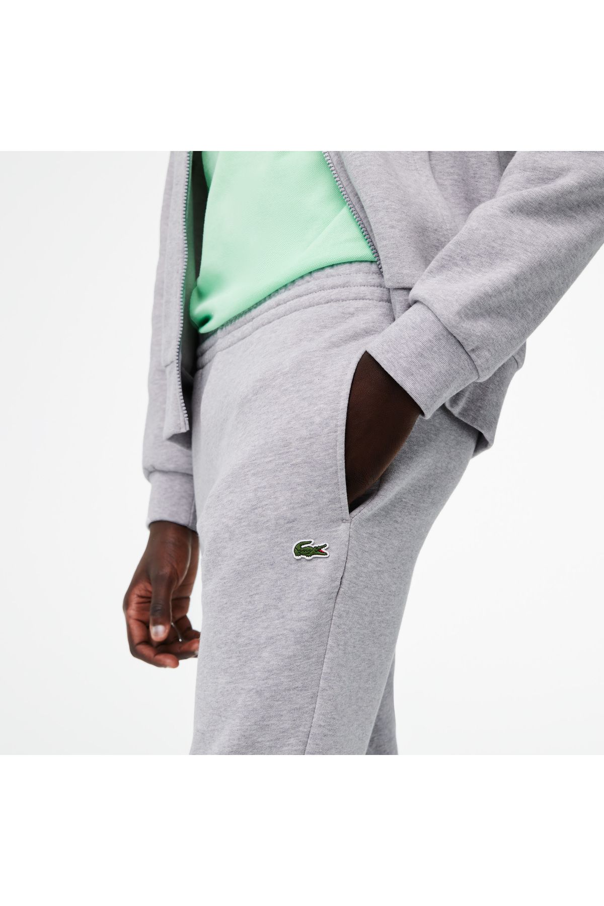 شلوار گرمکن خاکستری مردانه مجموعه لباس های آستین بلند Lacoste