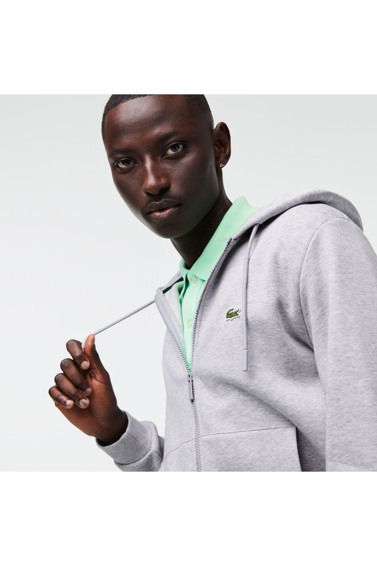 شلوار گرمکن خاکستری مردانه مجموعه لباس های آستین بلند Lacoste