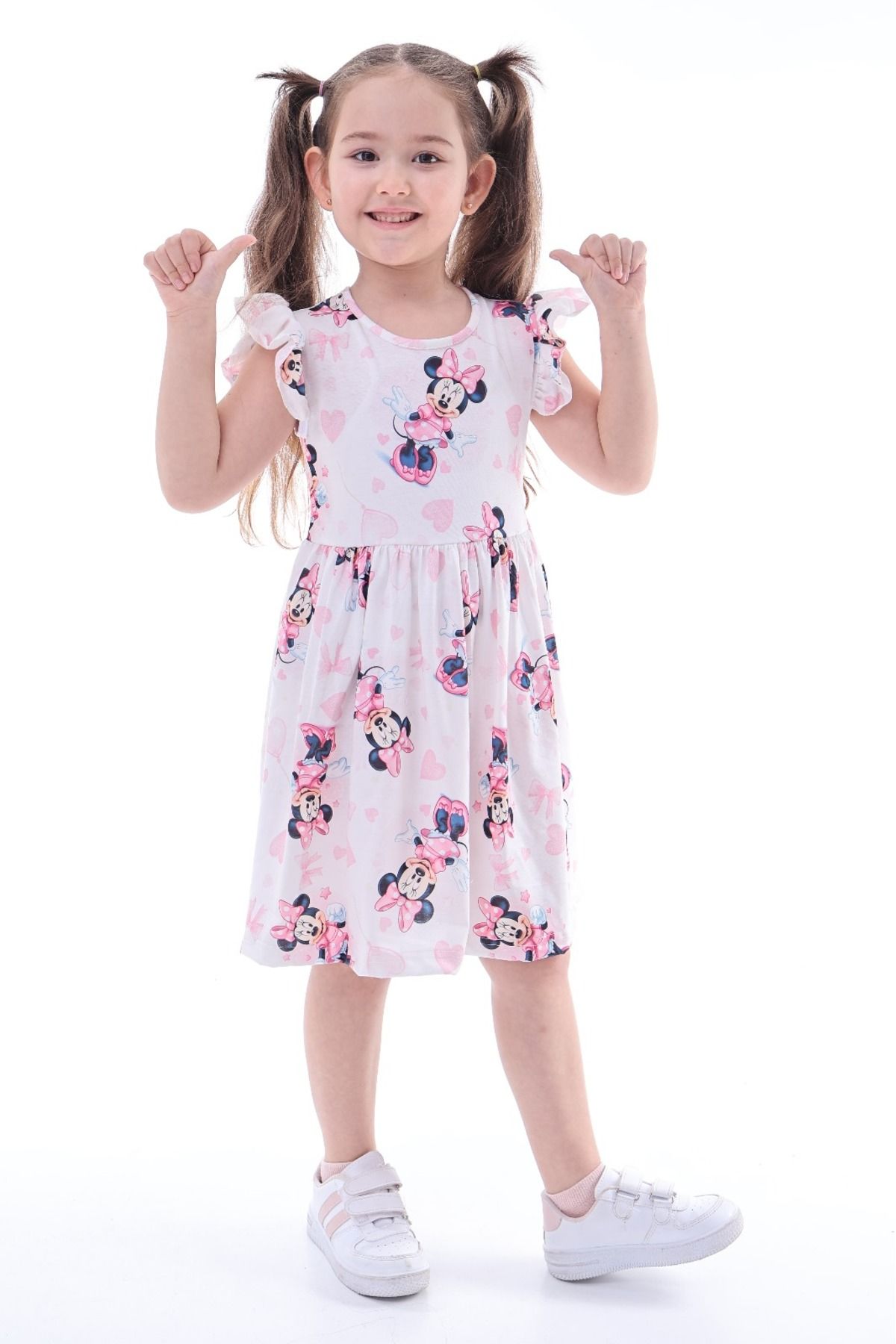 MAXI DRY-Lycra Girl's Dress, Heart Ribbon Pattern, 2-8 Years 3