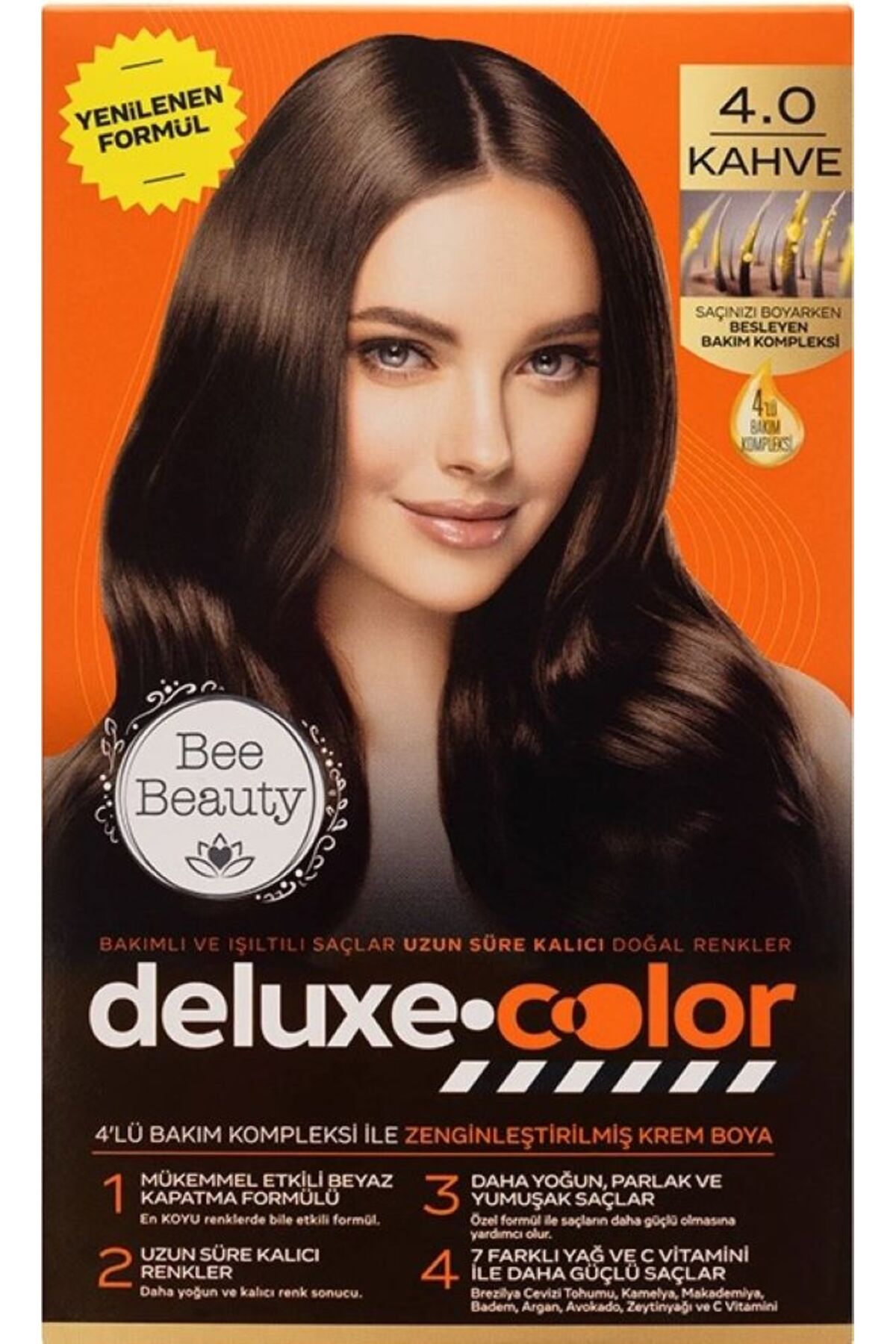 Bee Beauty Deluxe Color Kit Saç Boyası 6.34 Koyu Kumral Dore Bakır