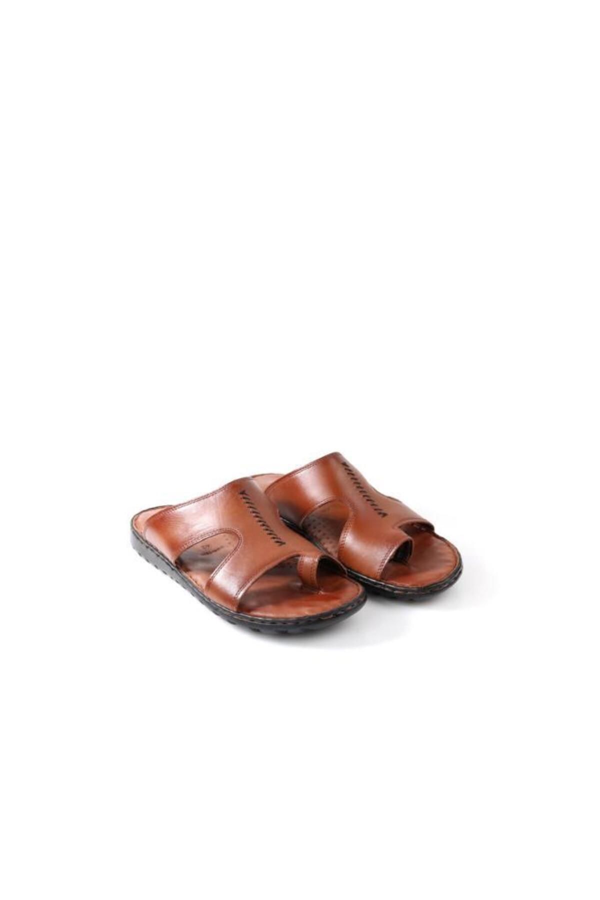 Papuçcity-Emr 02903 - Ortho Pedic Men's Leather Flip Flops 4