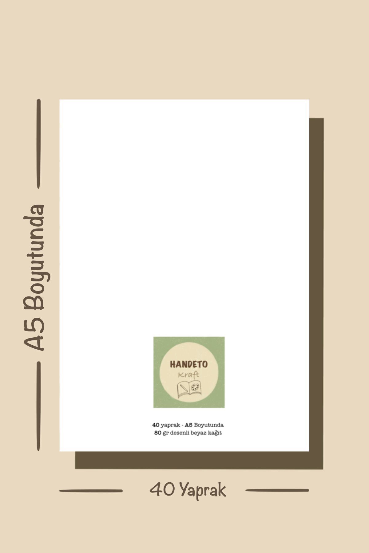 Handeto Kraft-دفتر ملاحظات بتصميم عيد الميلاد ورأس السنة الجديدة، دفتر ملاحظات مع غراء، A5، غير مبطن، دفتر ملاحظات لاصق 7