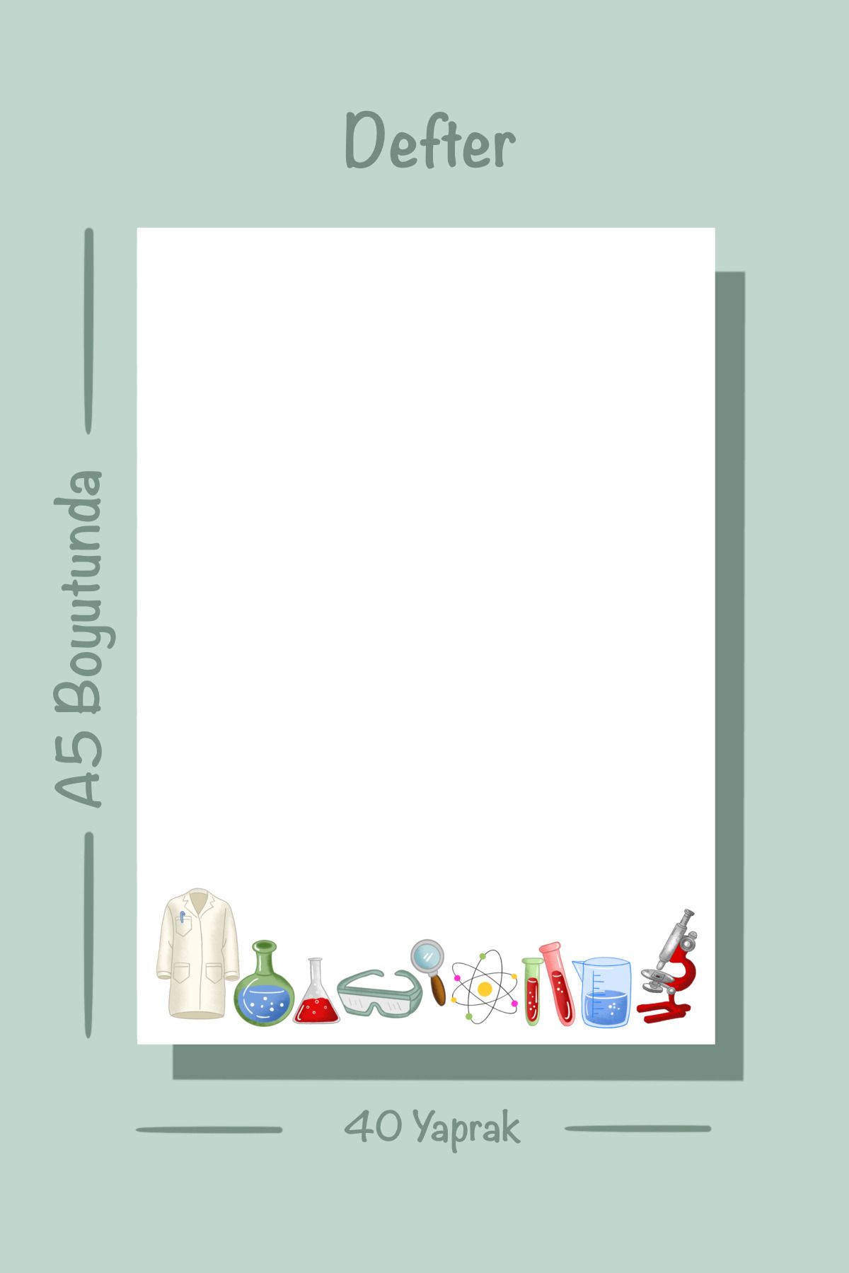 Handeto Kraft-Chemistry Themed Notepad Pull Pull Notebook, Glue Memo Pad, A5 Notebook, Unlined Notebook 6