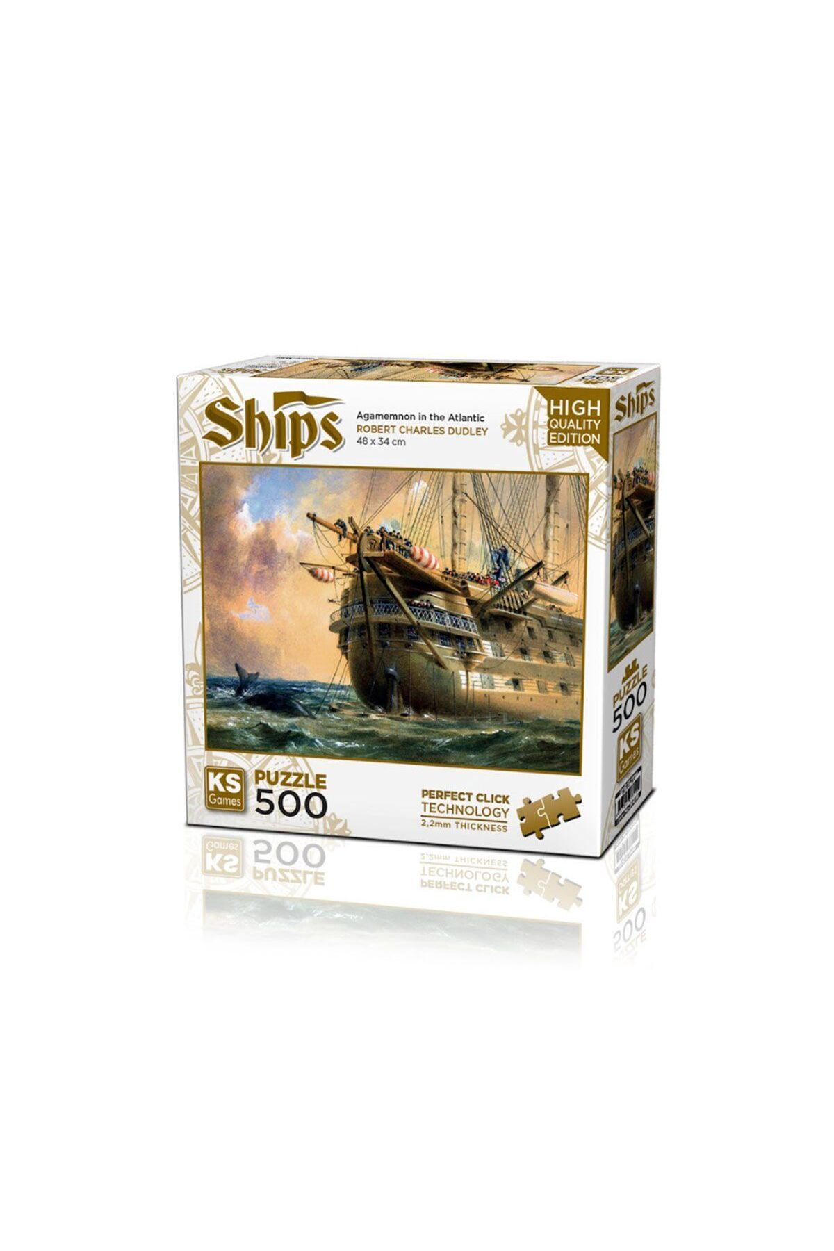 Ks Puzzle 20050 HMS Agamemnon in Atlantic 500 Parça Puzzle -KS Puzzle
