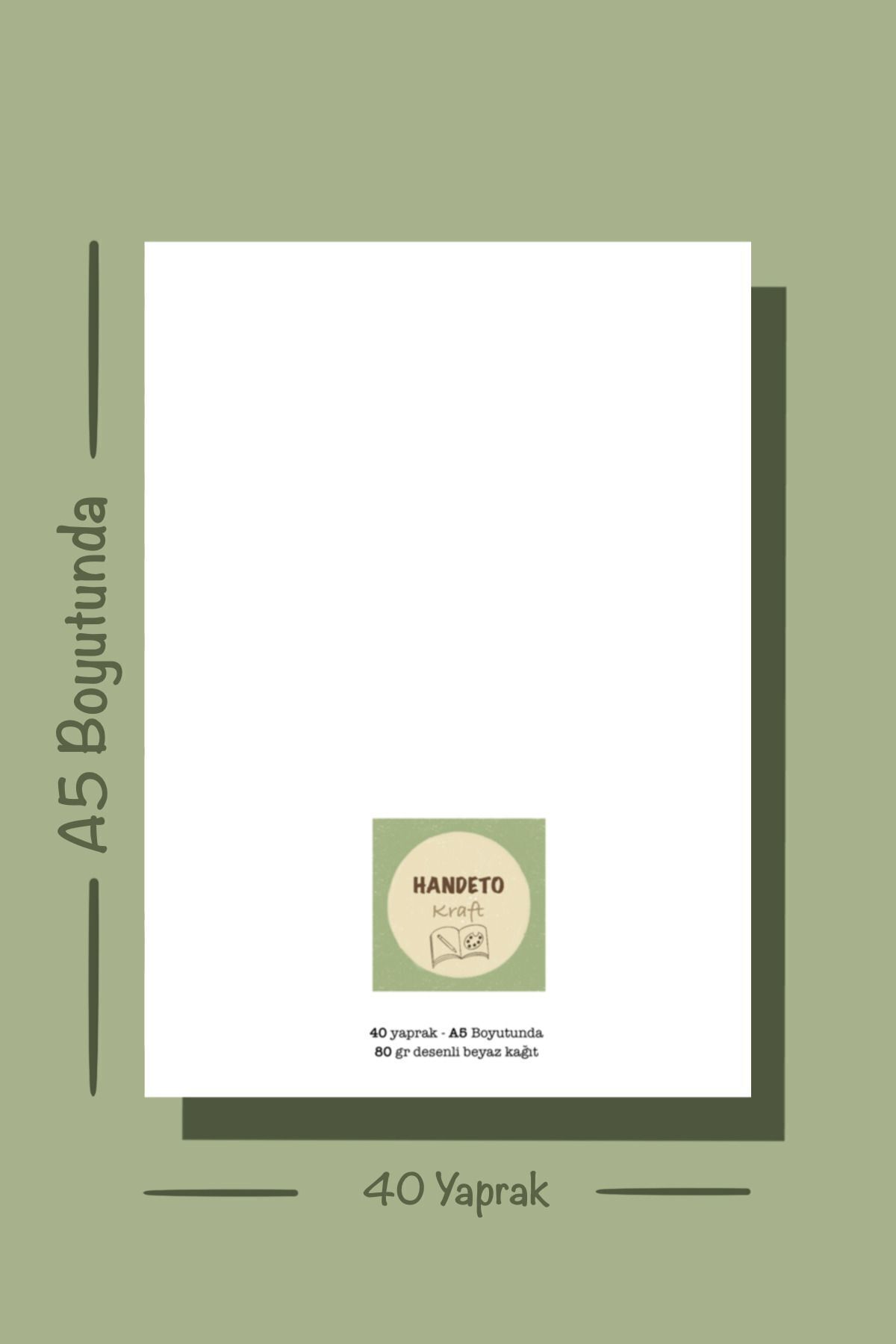 Handeto Kraft-لوحة ملاحظات للقهوة والأعمال مقاس A5 - دفتر ملاحظات قابل للفحص، دفتر ملاحظات مع غراء، دفتر ملاحظات غير مبطن 7