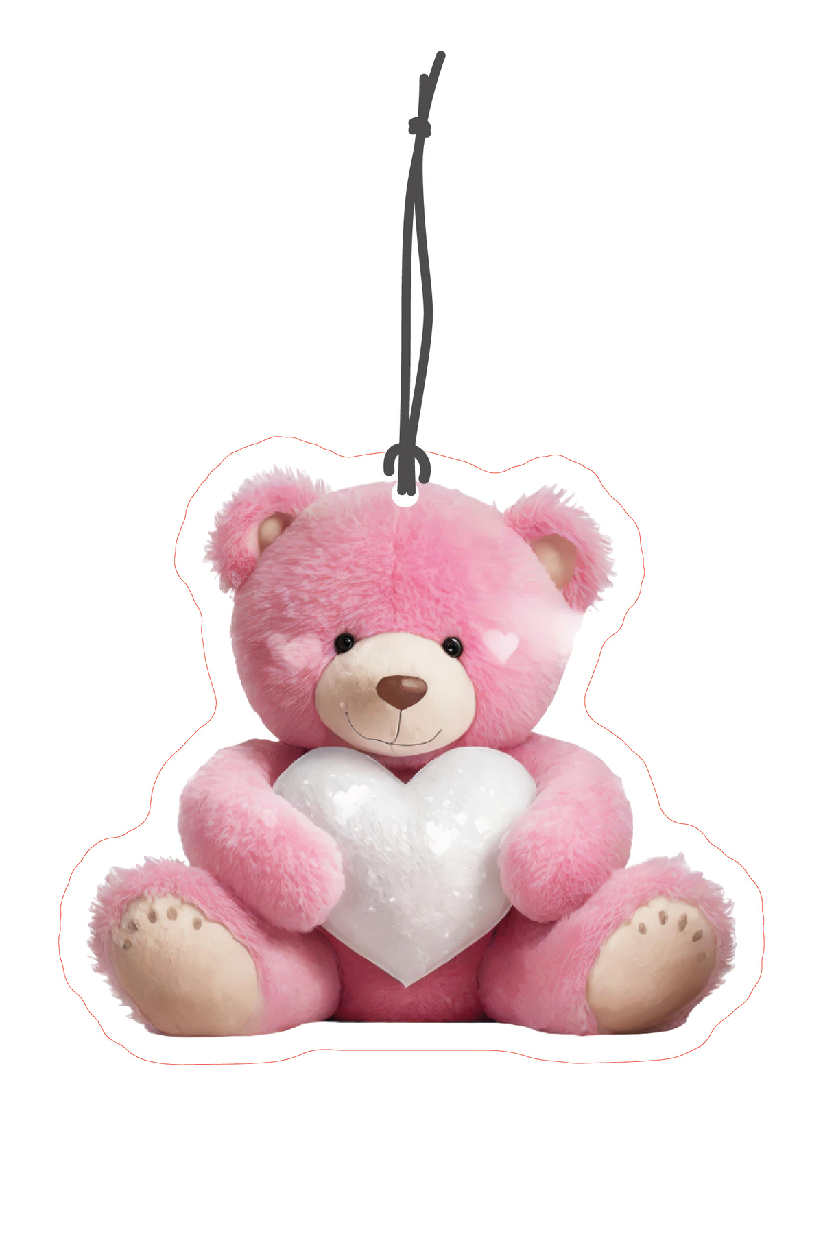 ByMeyla  Pembiş Yumoş Ayıcık Görselli Hediye Konseptli Oto Kokusu ve Oto Aksesuarı