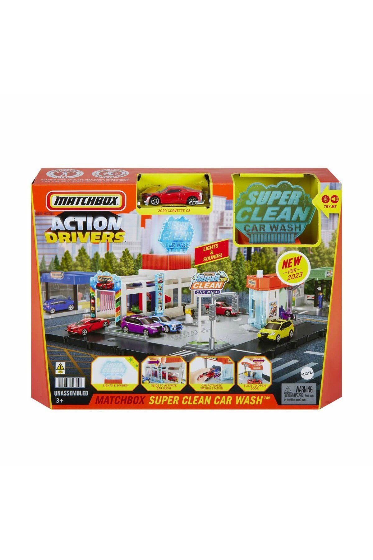 Neco HNJ54 Match box Aksiyon Sürücüleri Süper Oto Yıkama Oyun Seti