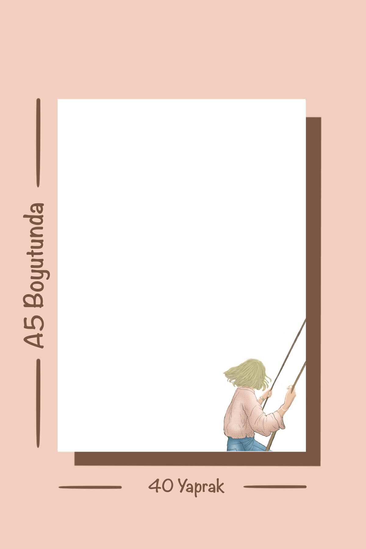 Handeto Kraft-Swing Themed Notepad - Check Pluck Notebook, Glue Notepad, A5 Notebook, Unlined Notebook 6