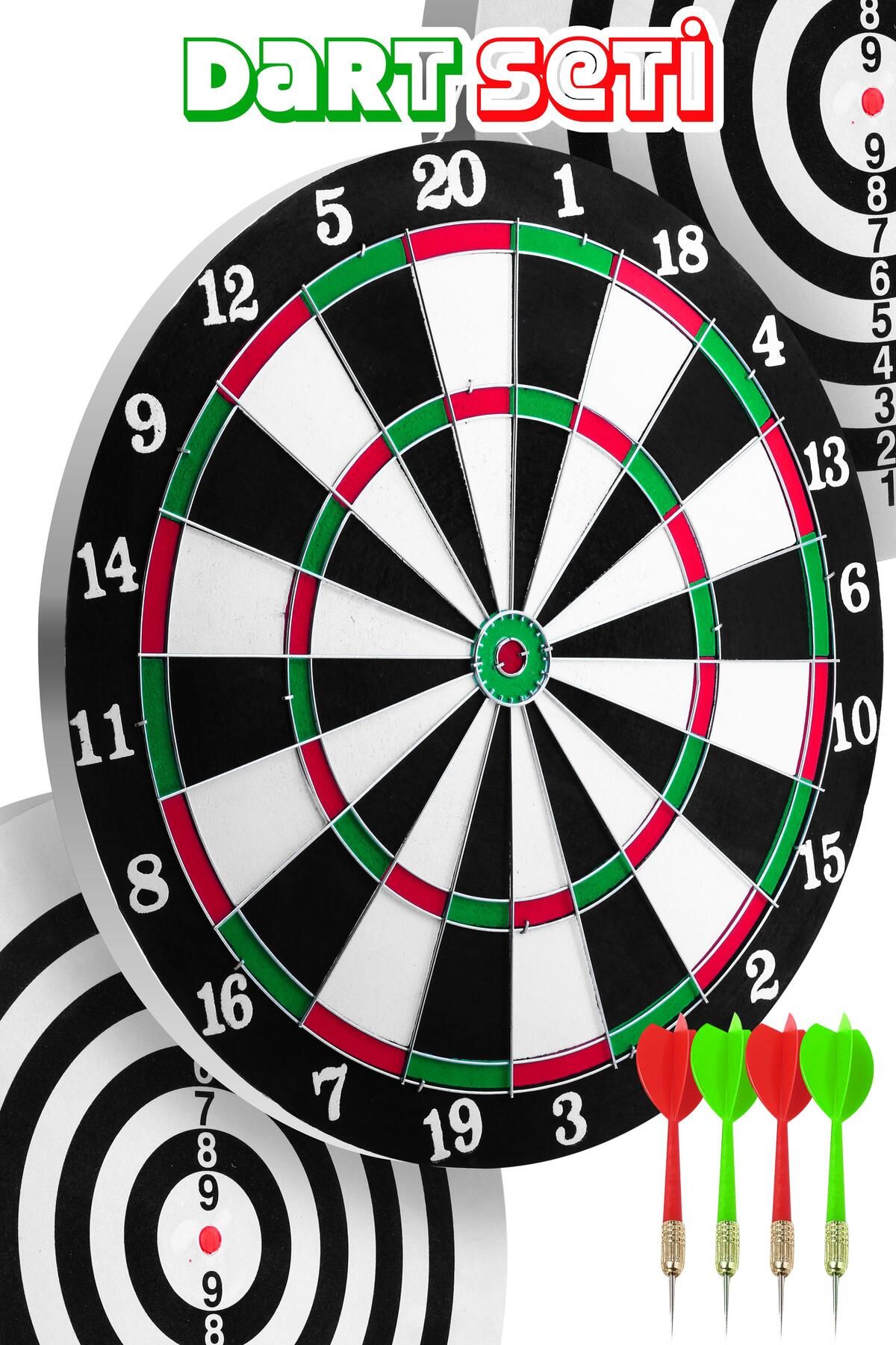 ALASTOR 12 İnç Çift Taraflı Dart Tahtası Seti 4 Çelik Oklu Dart Hedef Tahtası Oyunu Takımı Dart Seti 518
