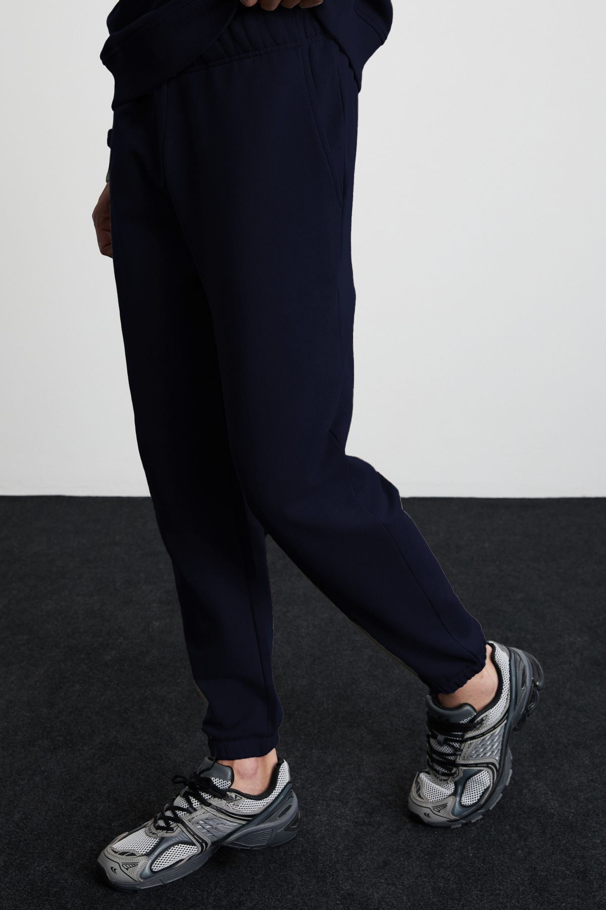 ruNadeS-Navy Blue Regular/Normal Fit Thick Crew Neck Knitted Tracksuit Set 4