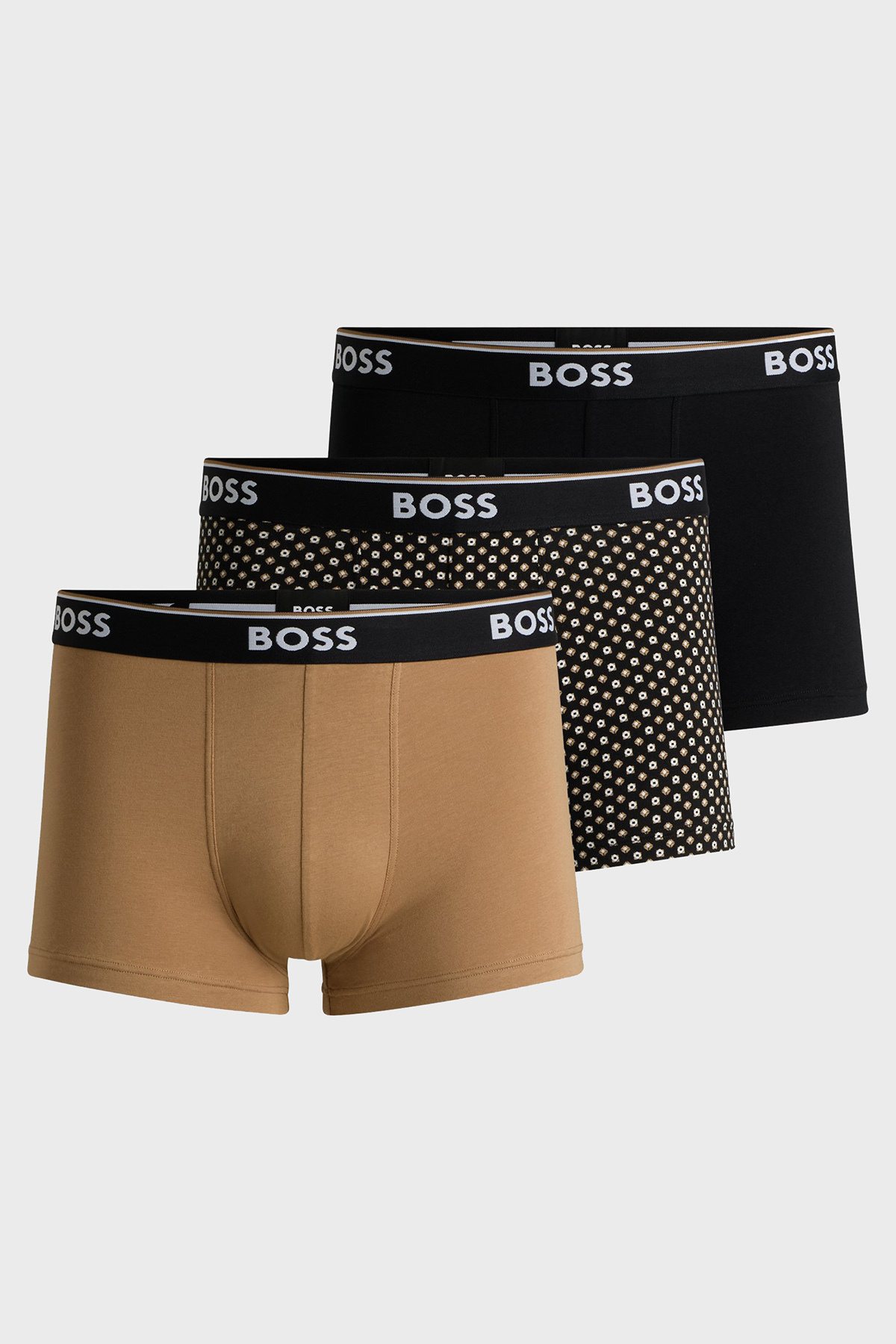 باس Logo Stretch Cotton 3 Pack Boxer Boxer مردانه 50531701 964