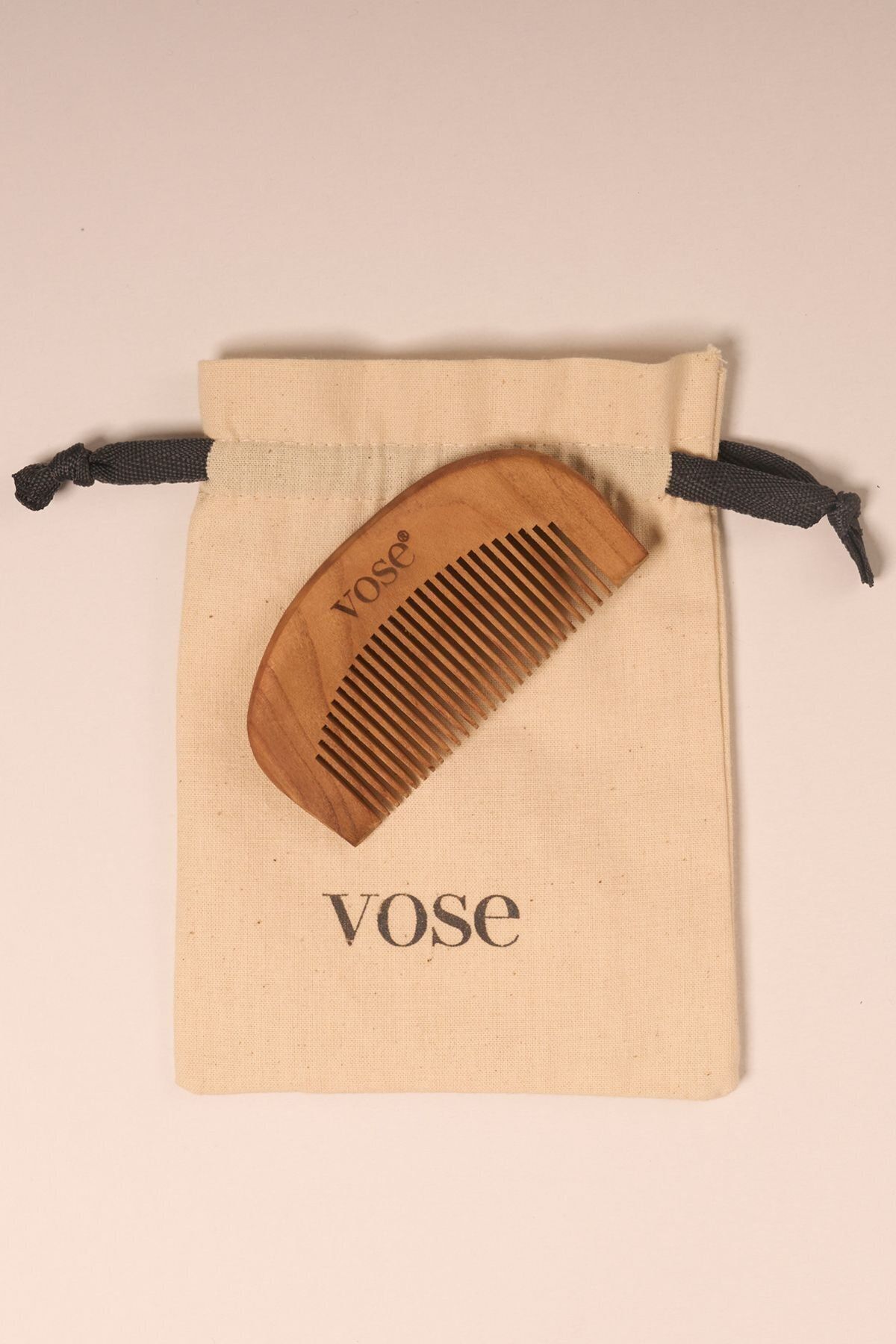 Vose-Goat Hair Baby Hair Brush & Wooden Comb 3