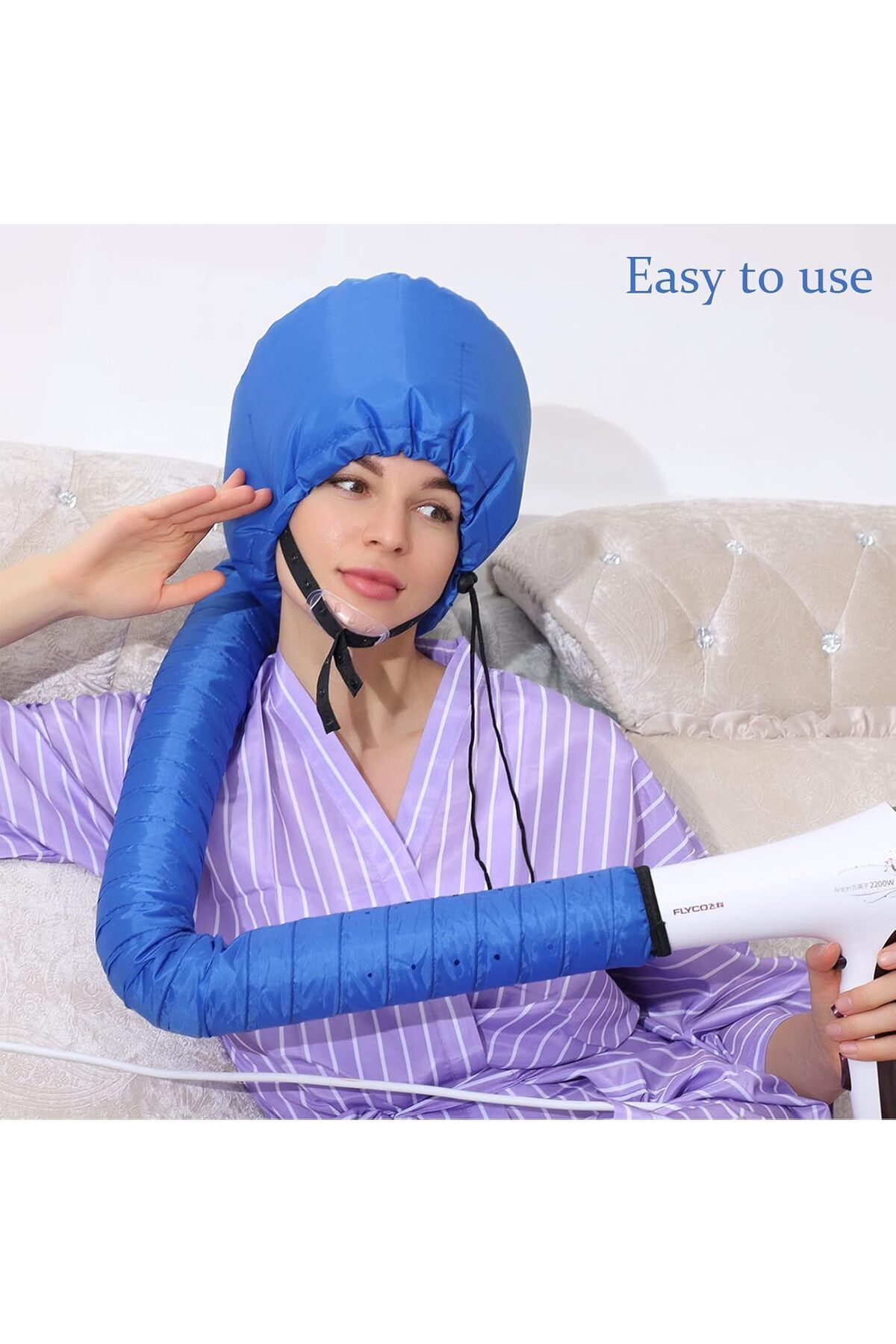 fulina-Hair Dryer Hood,hand Adjustable Attachment Hooded,for Hair Dryer,for Women Girls Hairdressing 6