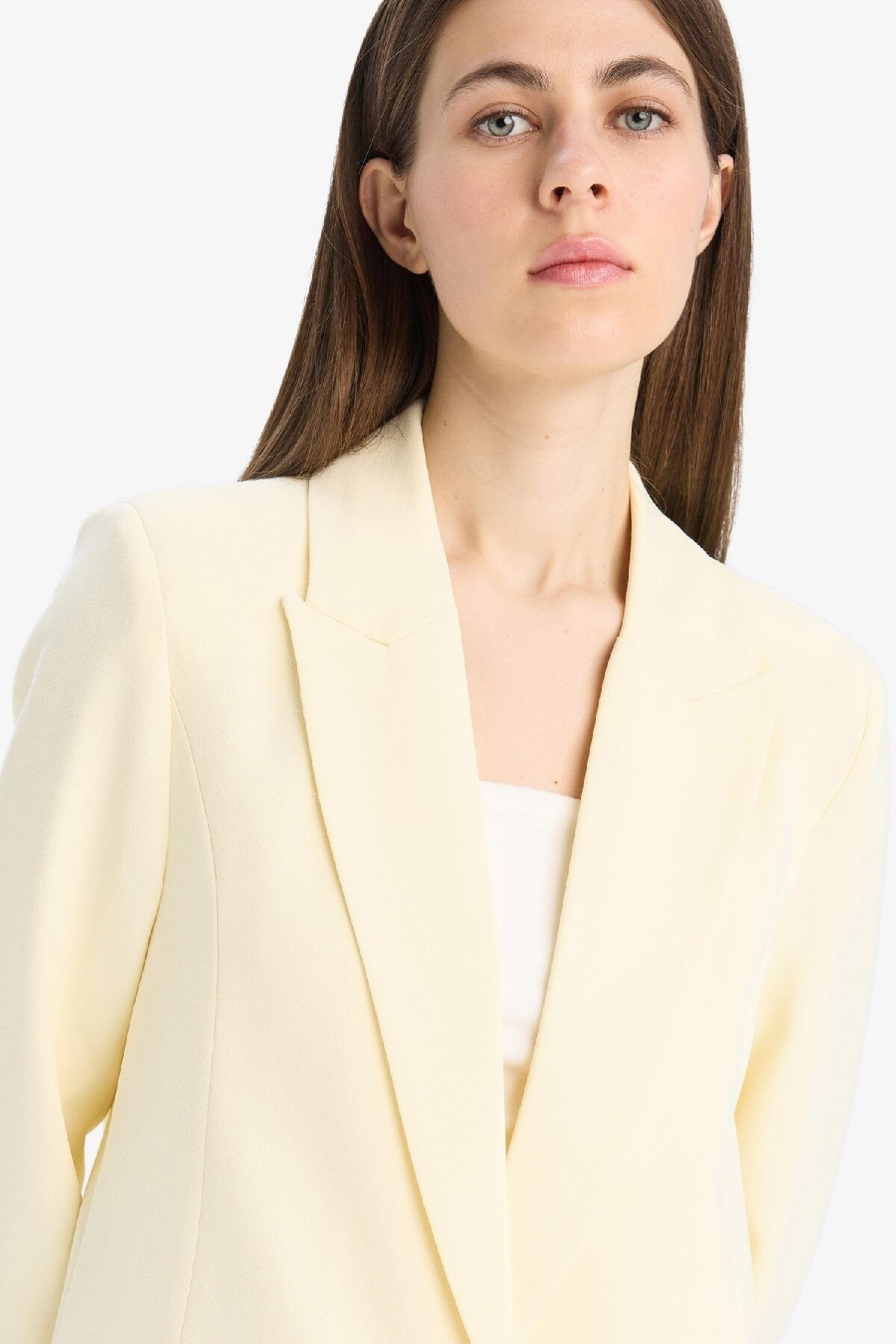 DeFacto-Oversize Wide Fit Crepe Blazer Jacket E8778Ax25Sm 5