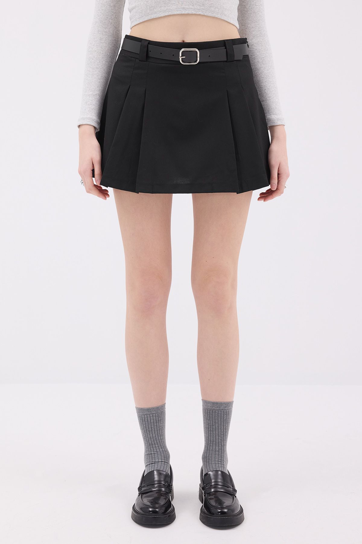 Addax-Belted Mini Skirt S0535 6