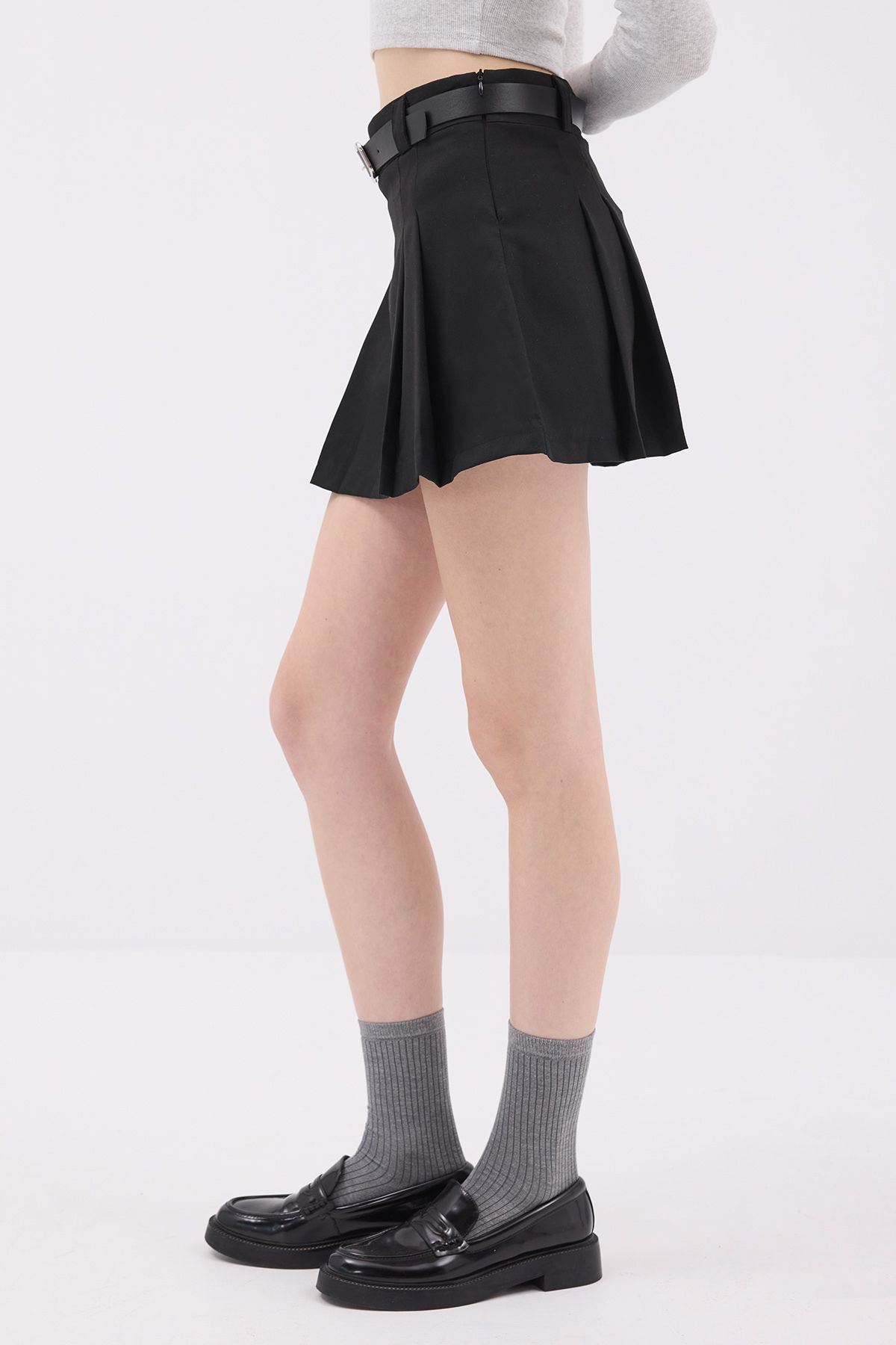 Addax-Belted Mini Skirt S0535 4