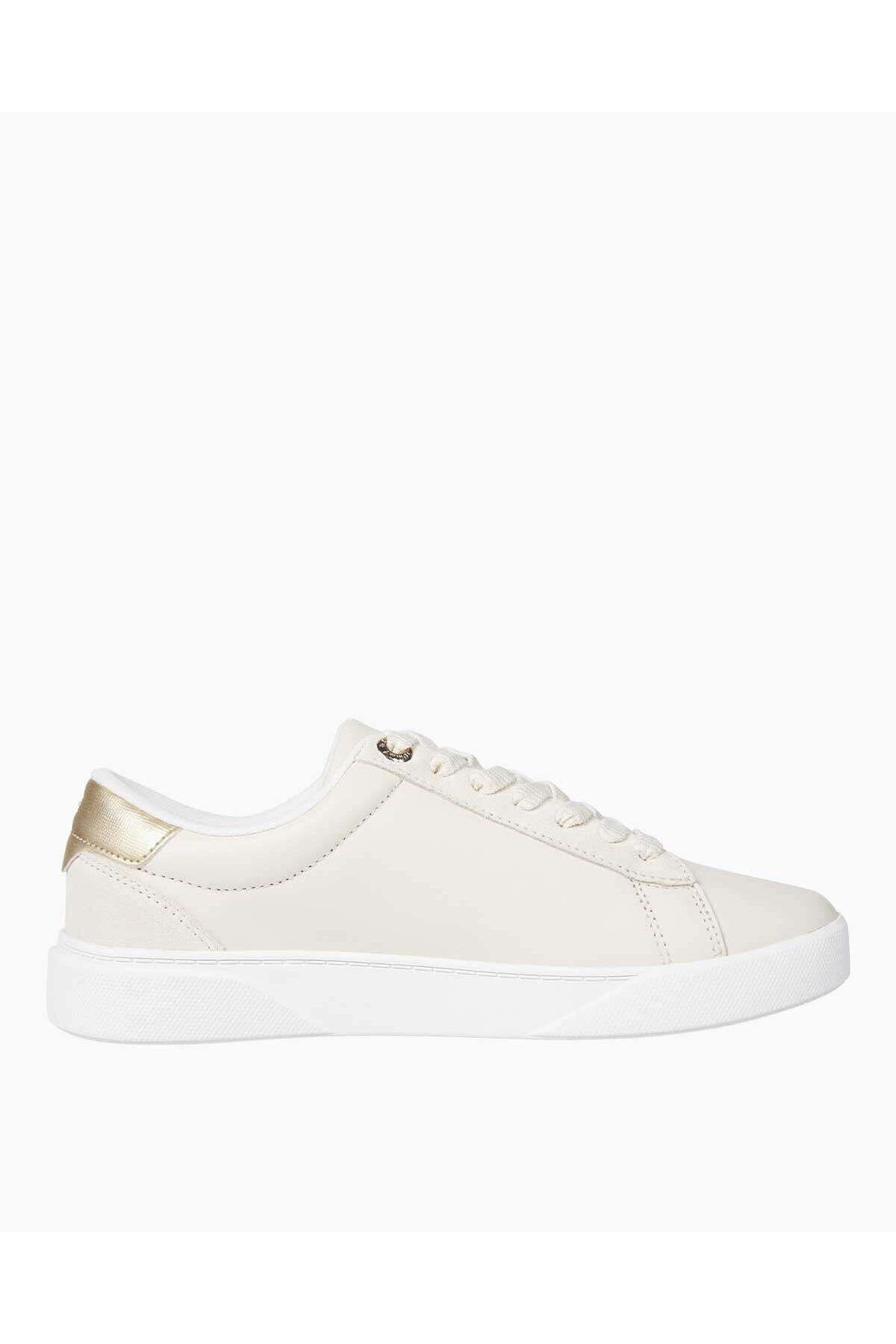 Tommy Hilfiger-Skórzane buty sportowe z metalicznym logo i detalami Fw0Fw08382 Aa8 2